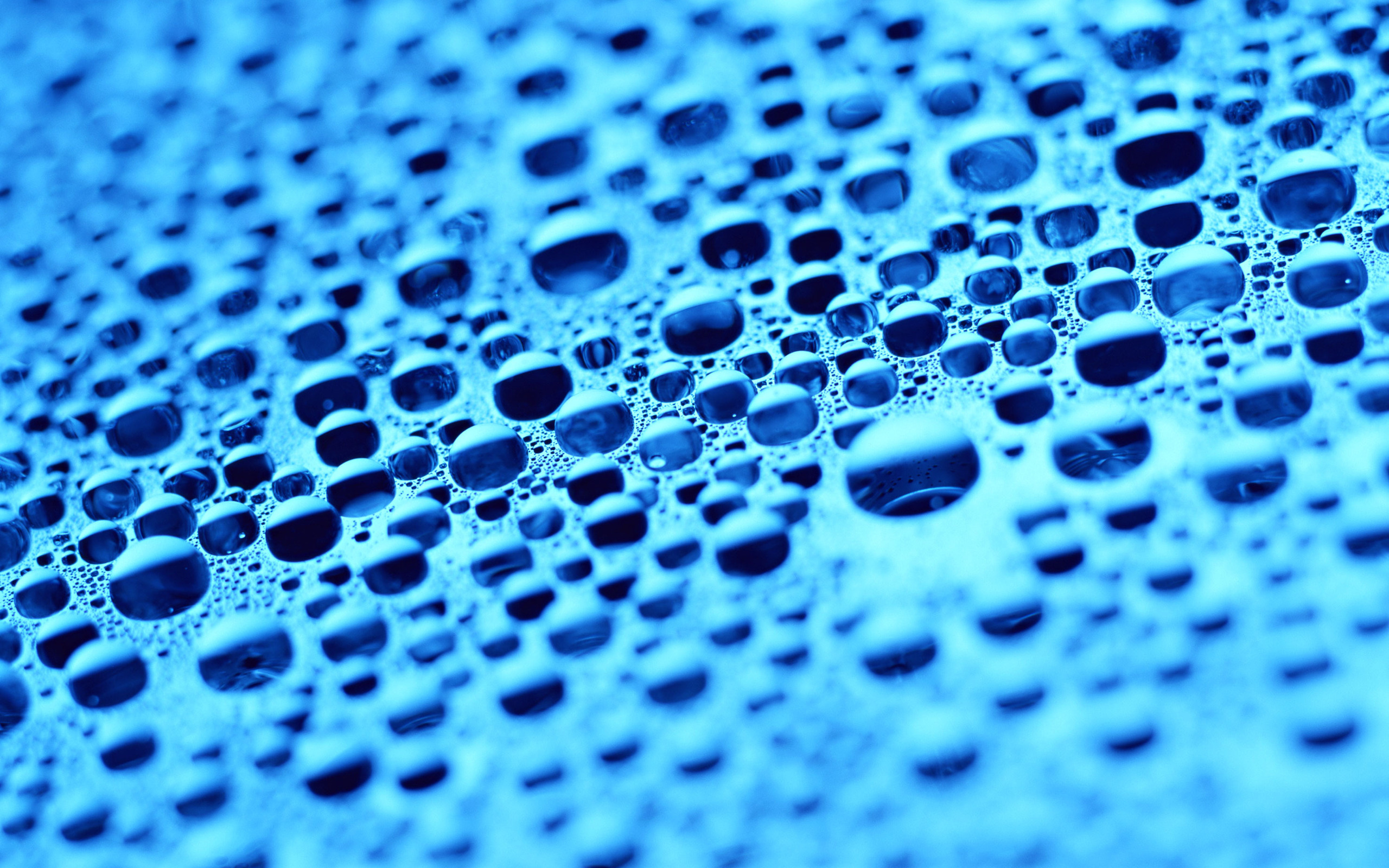 Abstract blue water droplets texture HD Wallpaper