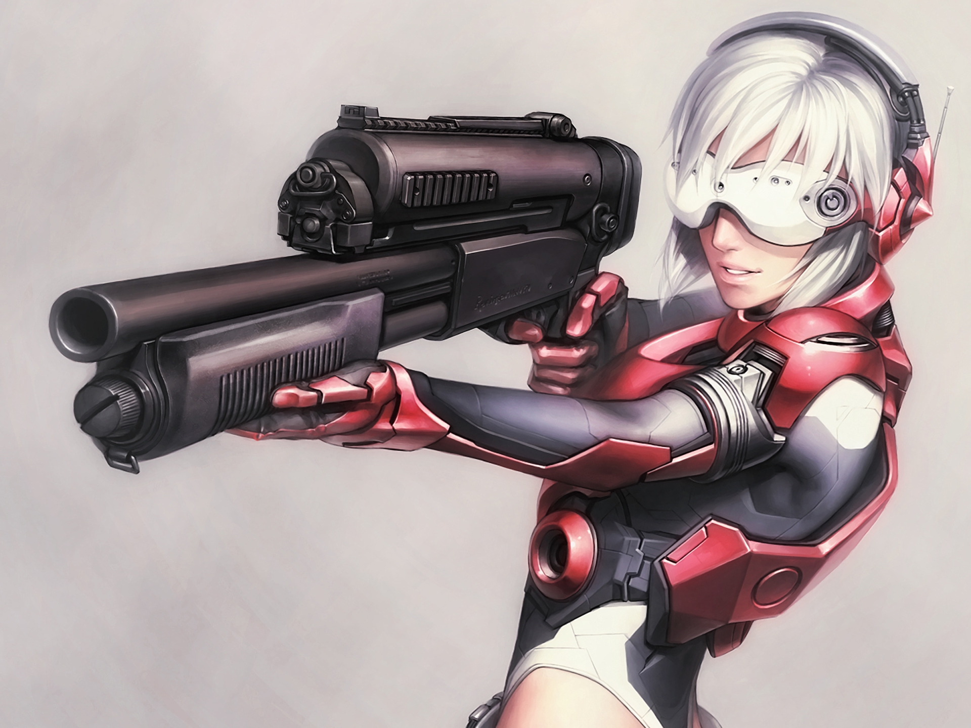 Woman with Shotgun HD Wallpaper