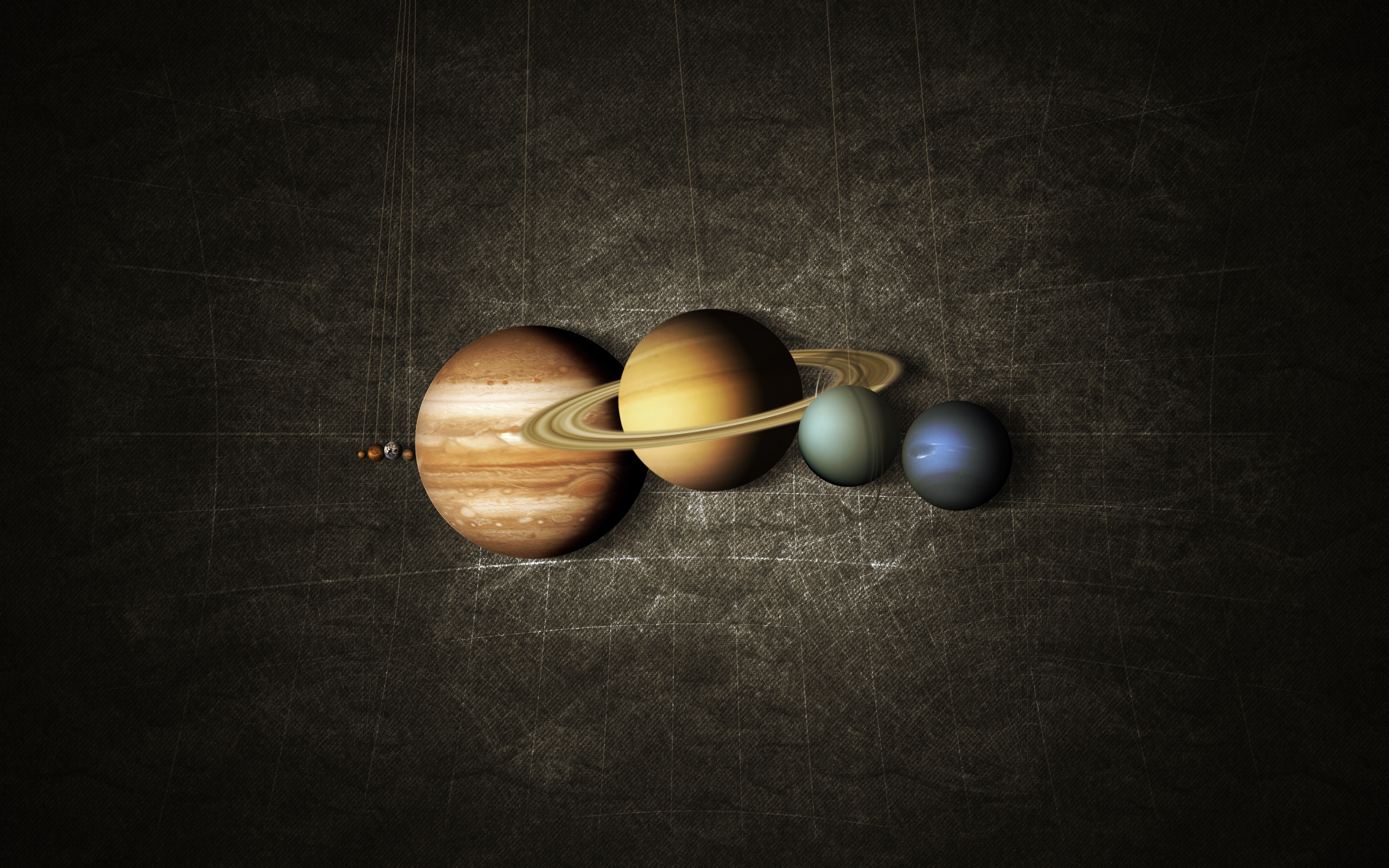 Artistic depiction of the Solar System planets HD Wallpaper