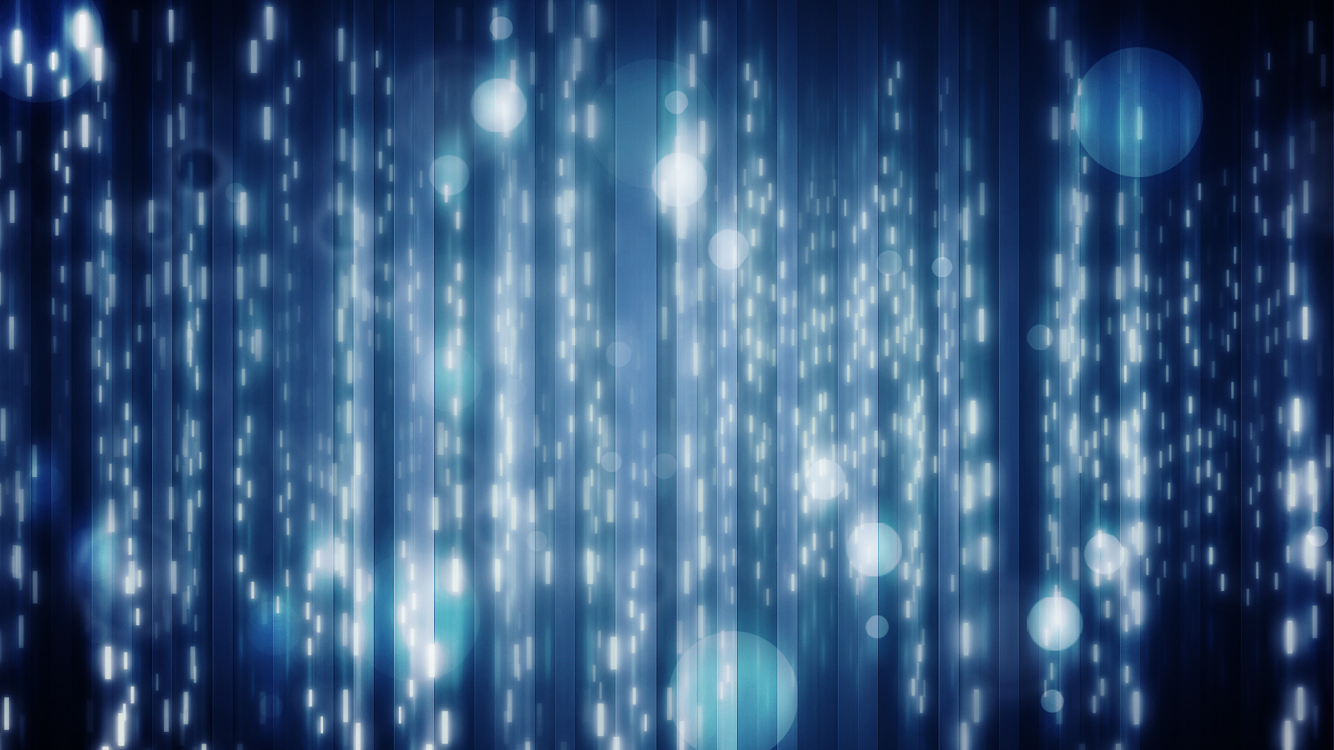 Abstract Blue Vertical Lines and Bokeh Lights HD Wallpaper