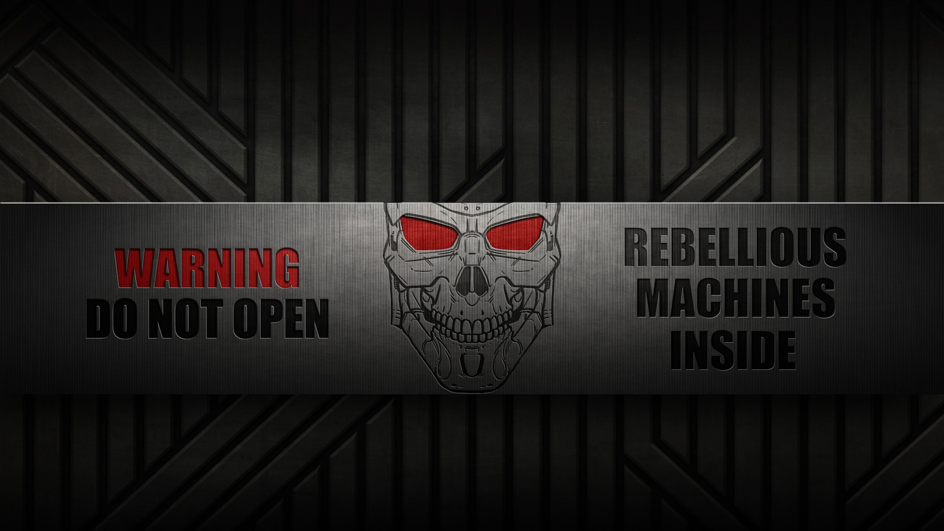Warning Rebellious Machines Inside Terminator HD Wallpaper