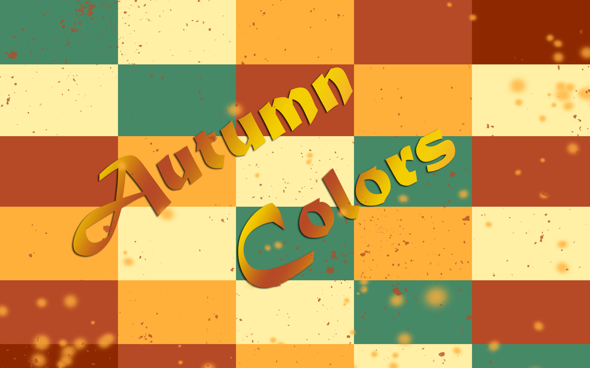 Autumn Colors Abstract Geometric Digital Art HD Wallpaper