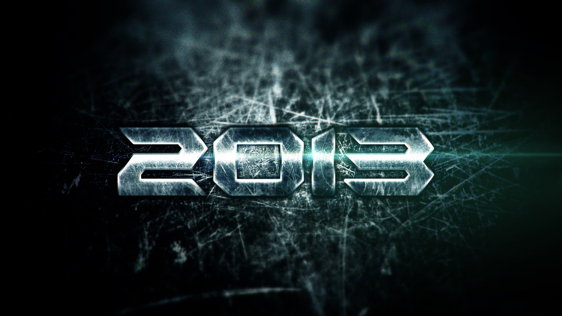 New Year 2013 Metallic Text HD Wallpaper