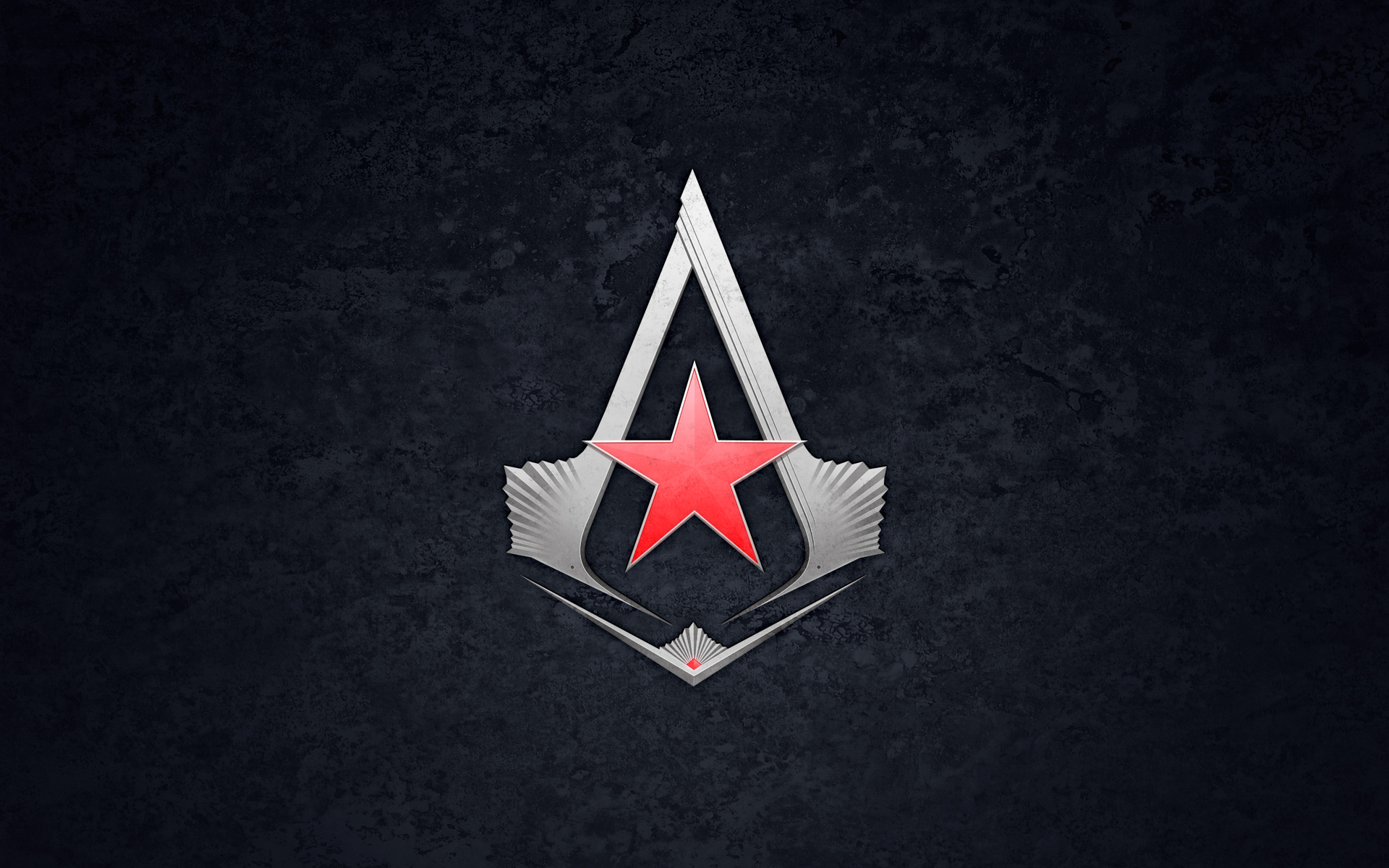 Assassin's Creed logo with red star HD Wallpaper