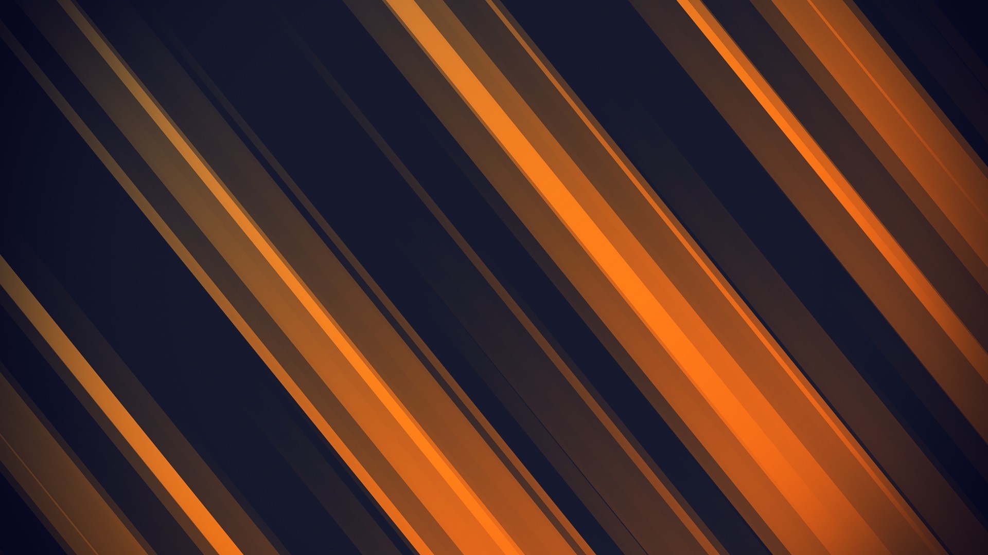 Abstract Orange and Dark Blue Diagonal Stripes HD Wallpaper