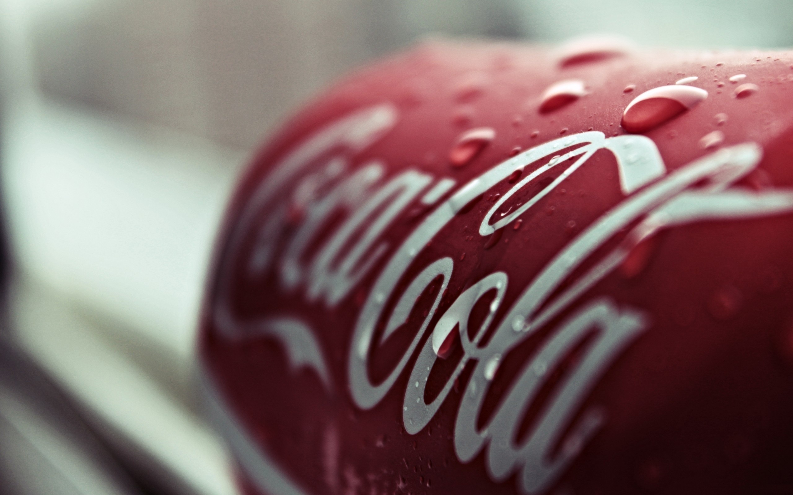 Coca-Cola can with water droplets HD Wallpaper