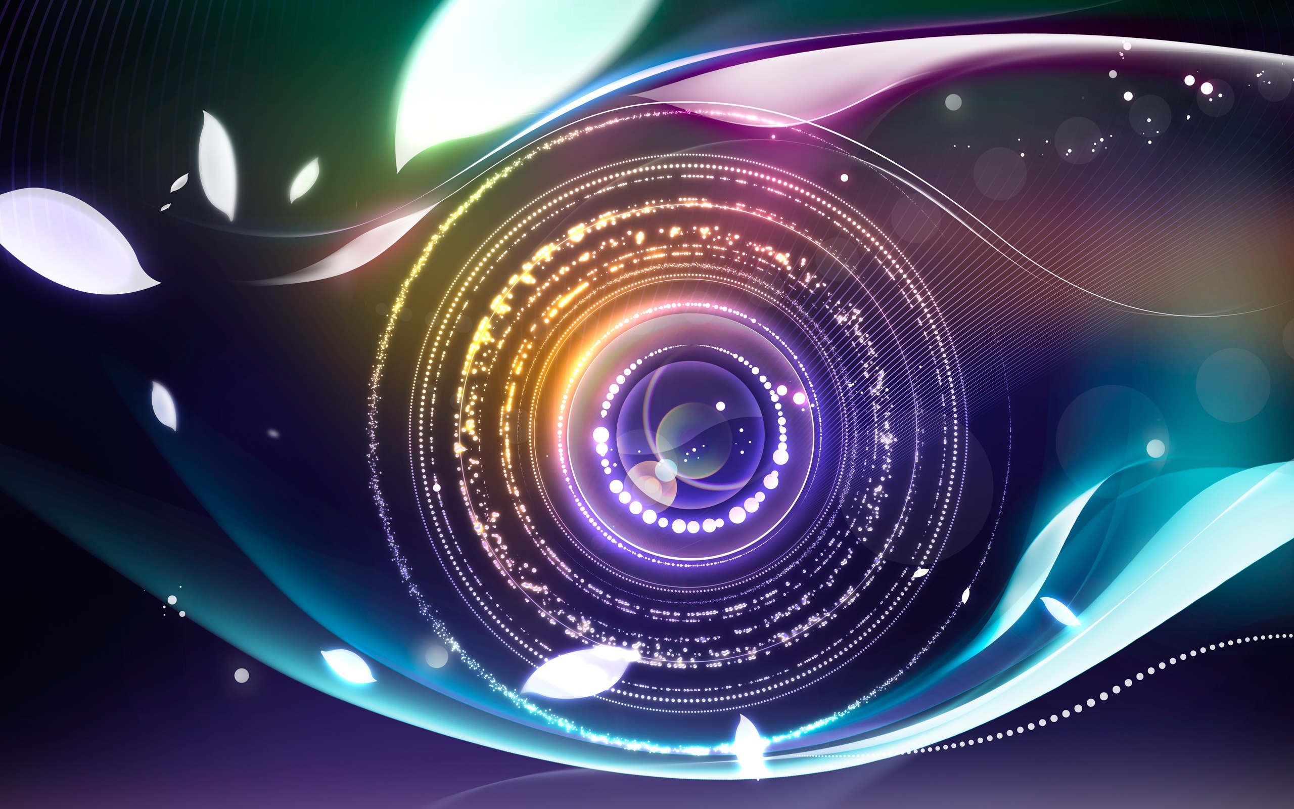 Abstract Circles and Light Effects HD Wallpaper