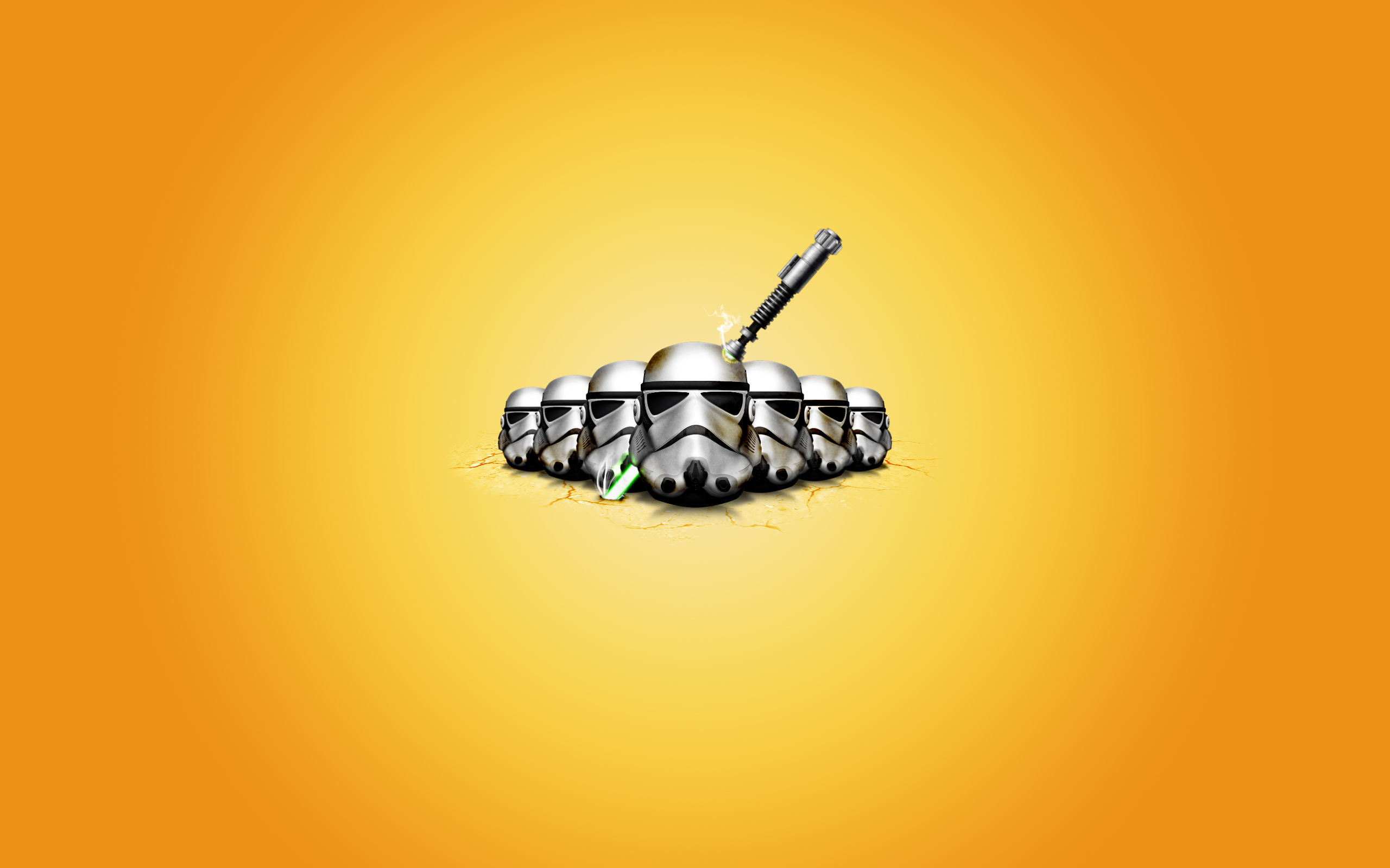 Star Wars Stormtrooper Helmets with Lightsaber HD Wallpaper