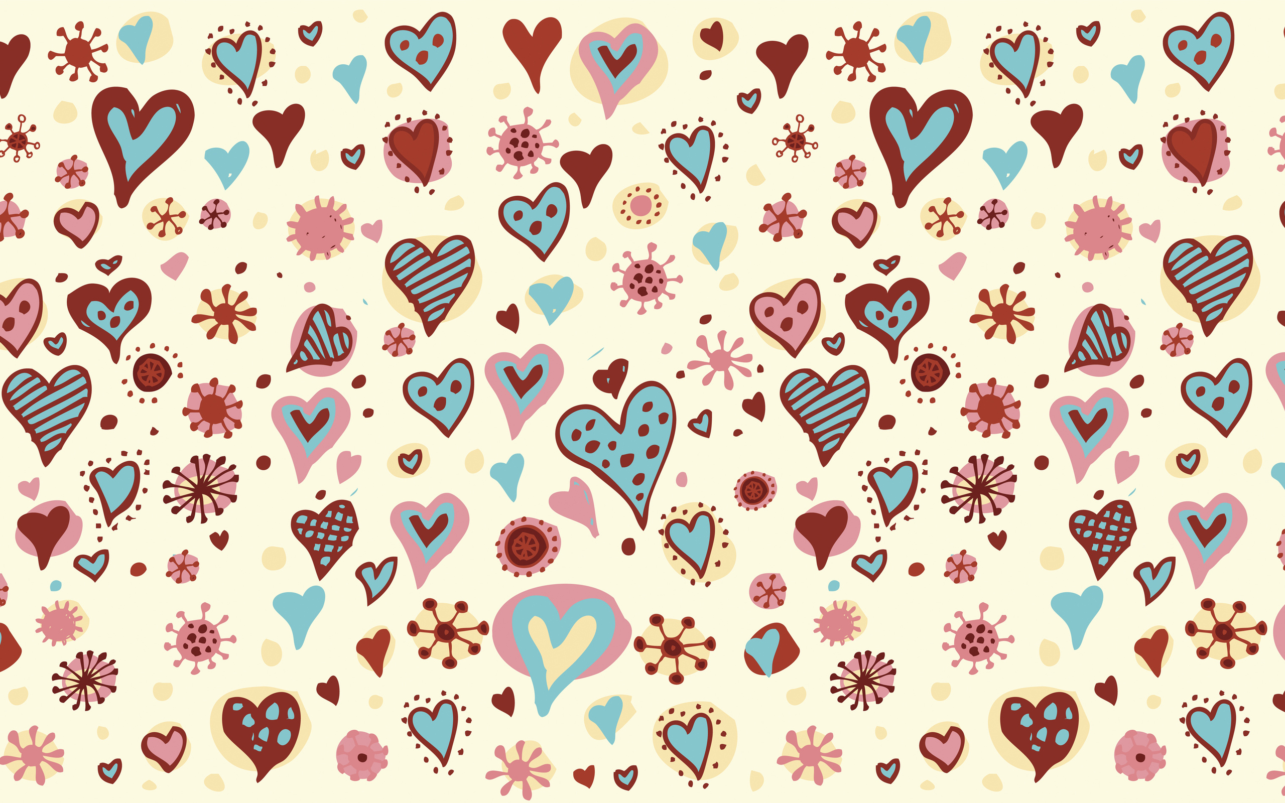 Artistic heart pattern HD Wallpaper