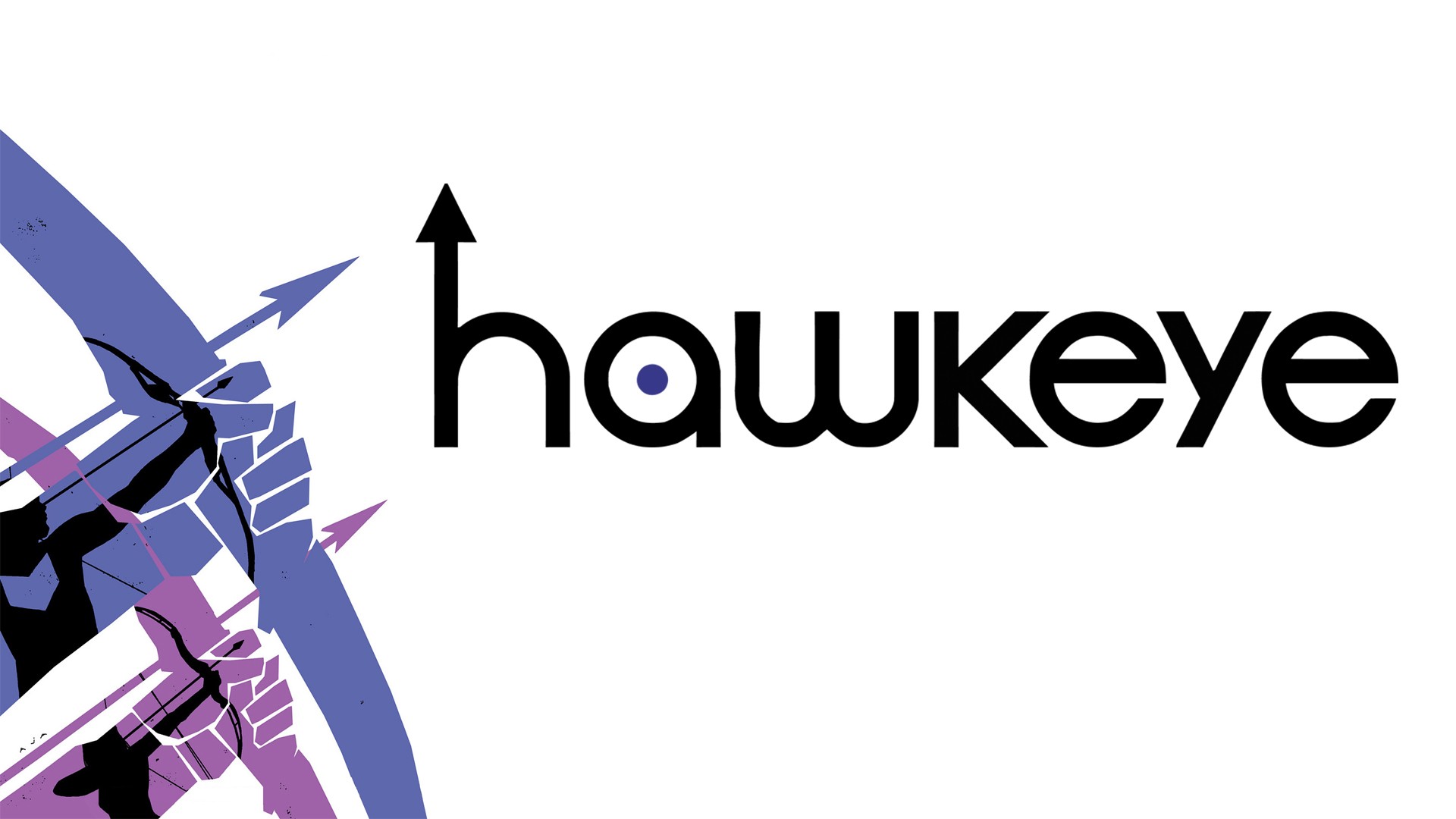 Hawkeye logo with bow and arrow art HD Wallpaper