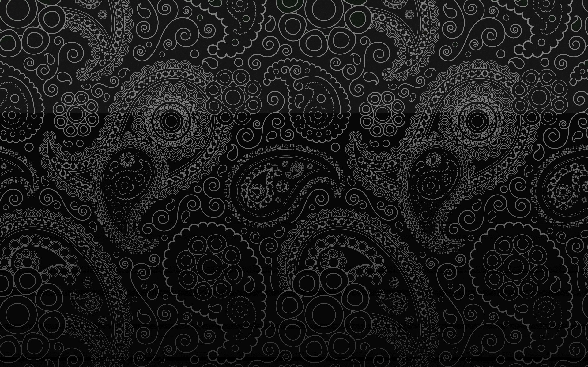 Black Paisley Pattern Abstract HD Wallpaper
