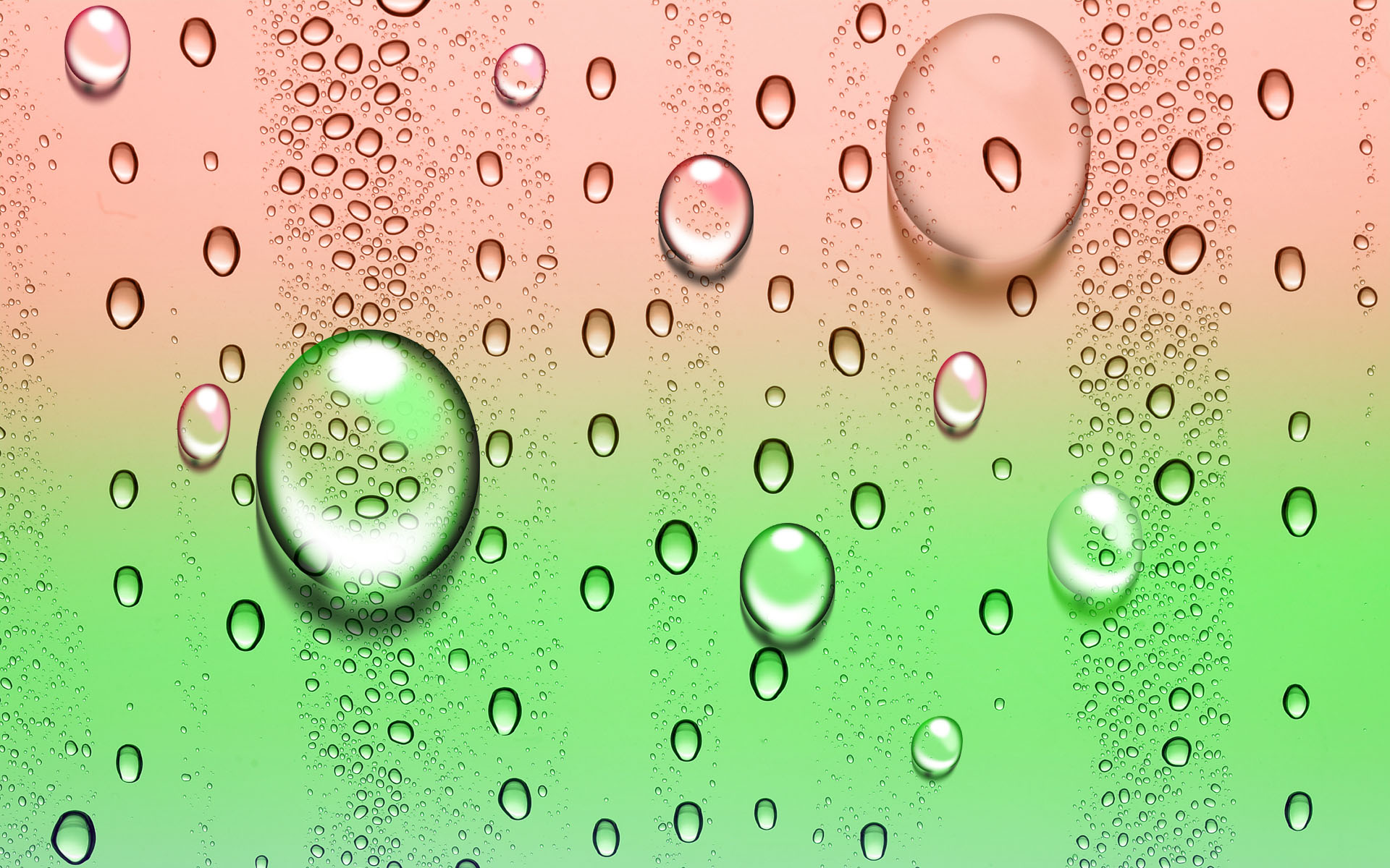 Artistic water drops on a gradient background HD Wallpaper