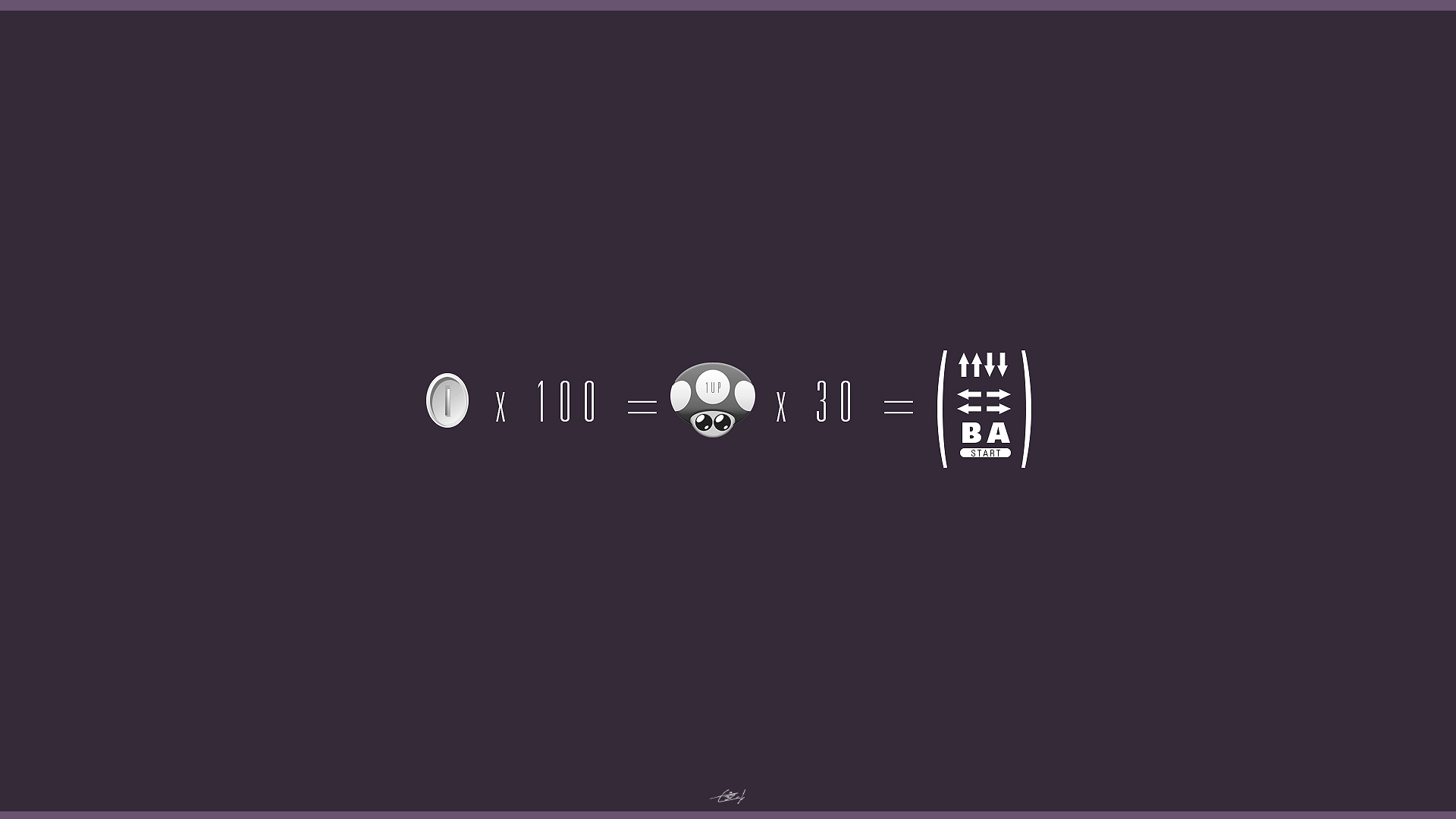 Mario and Contra inspired equation HD Wallpaper