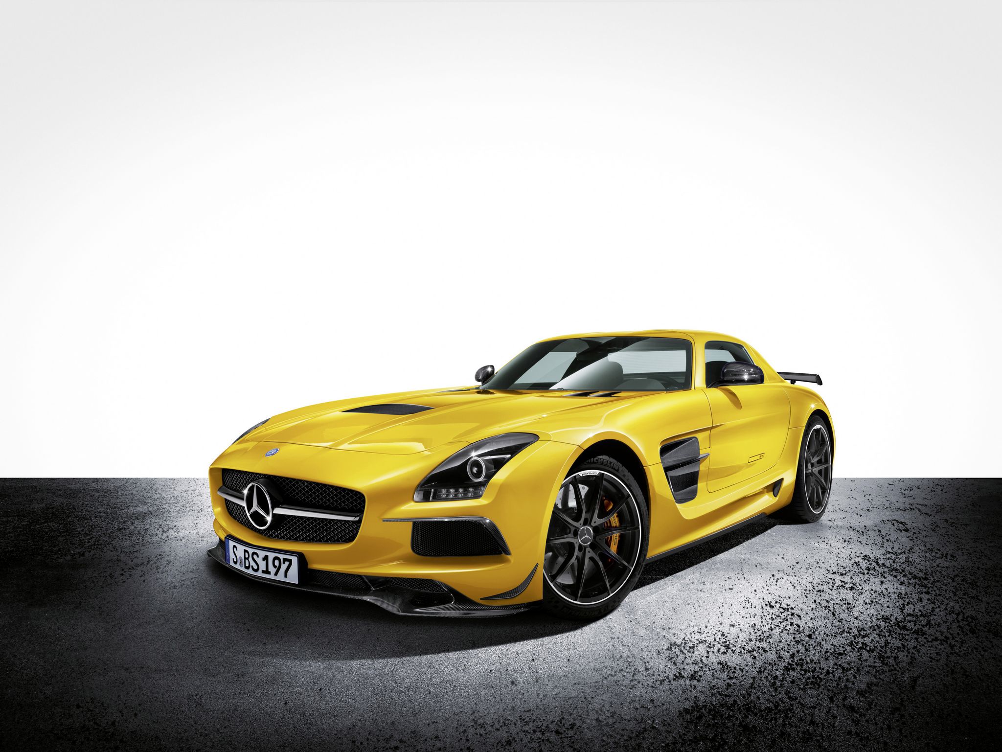 Yellow Mercedes-Benz SLS AMG GT HD Wallpaper