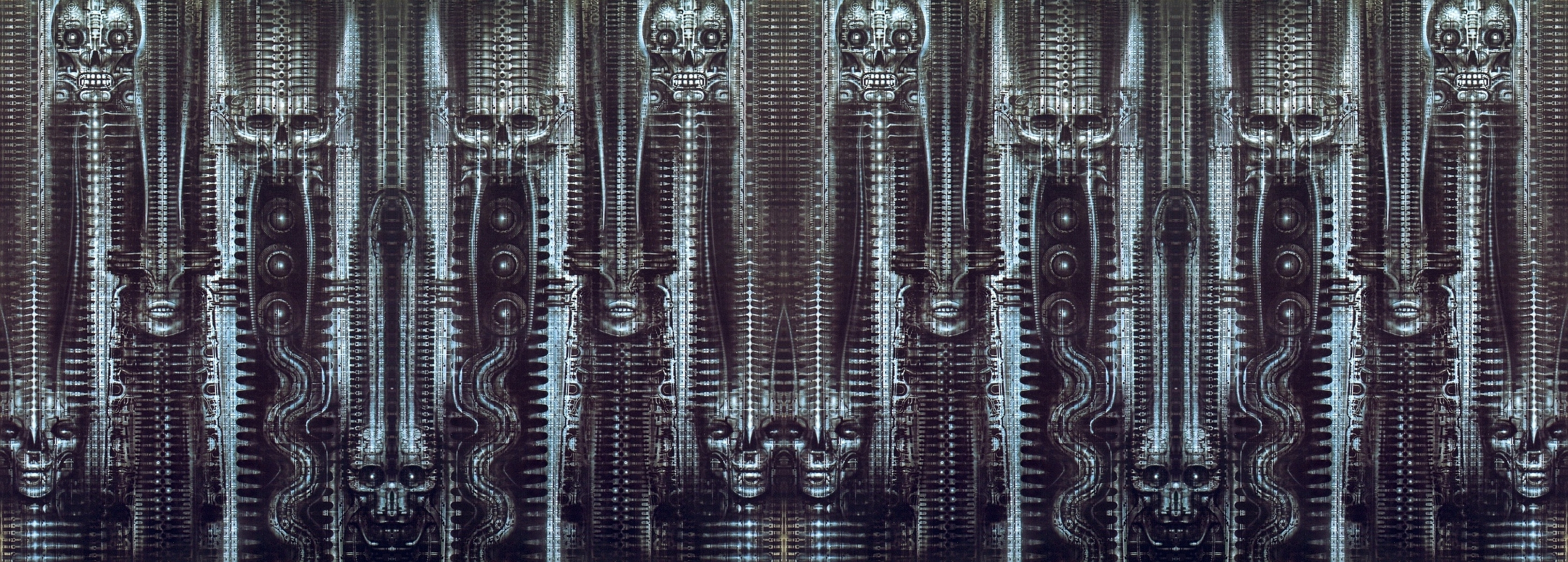 Dark and Creepy Biomechanical Art HD Wallpaper