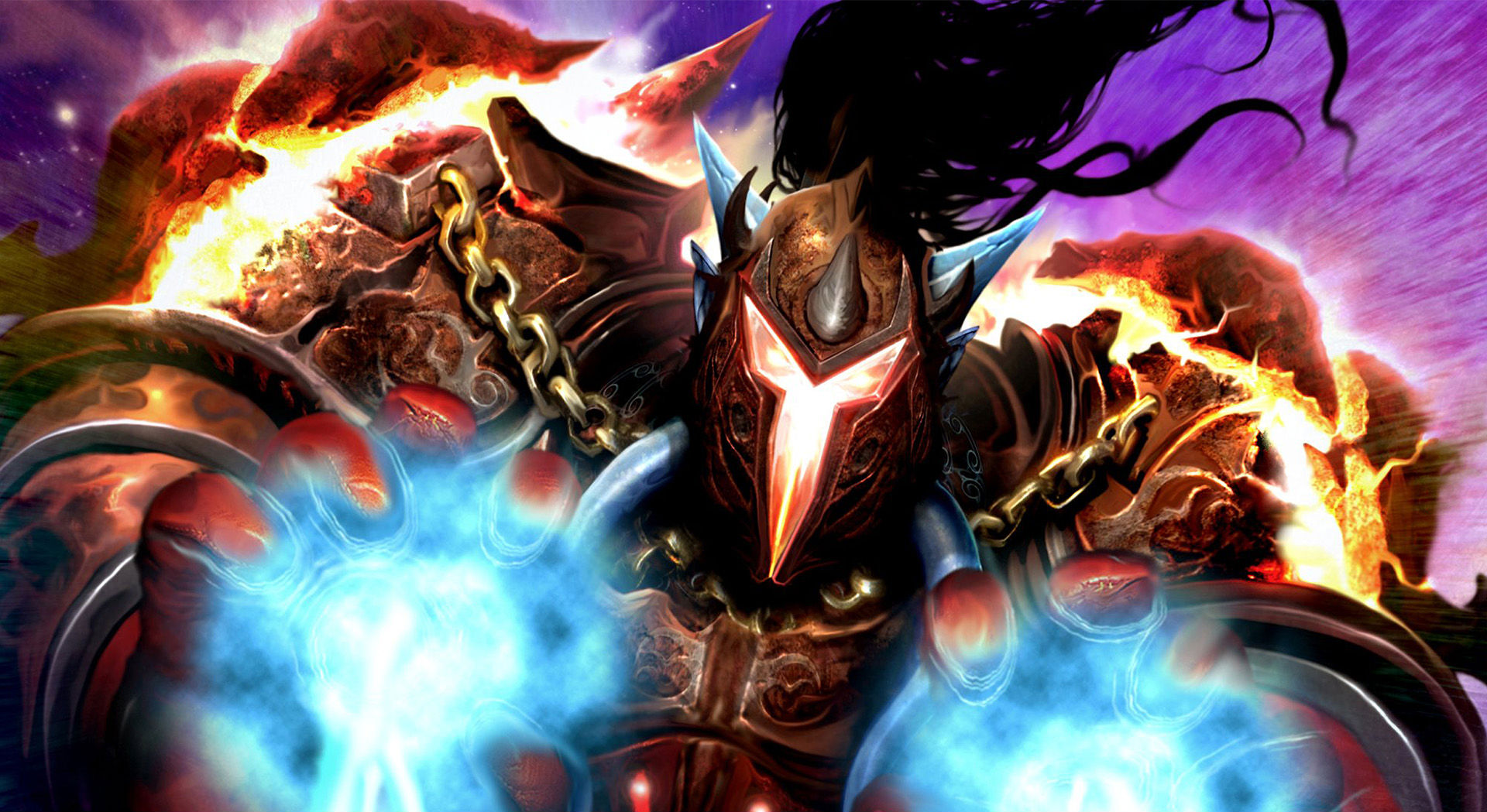 Warcraft character with glowing blue energy HD Wallpaper
