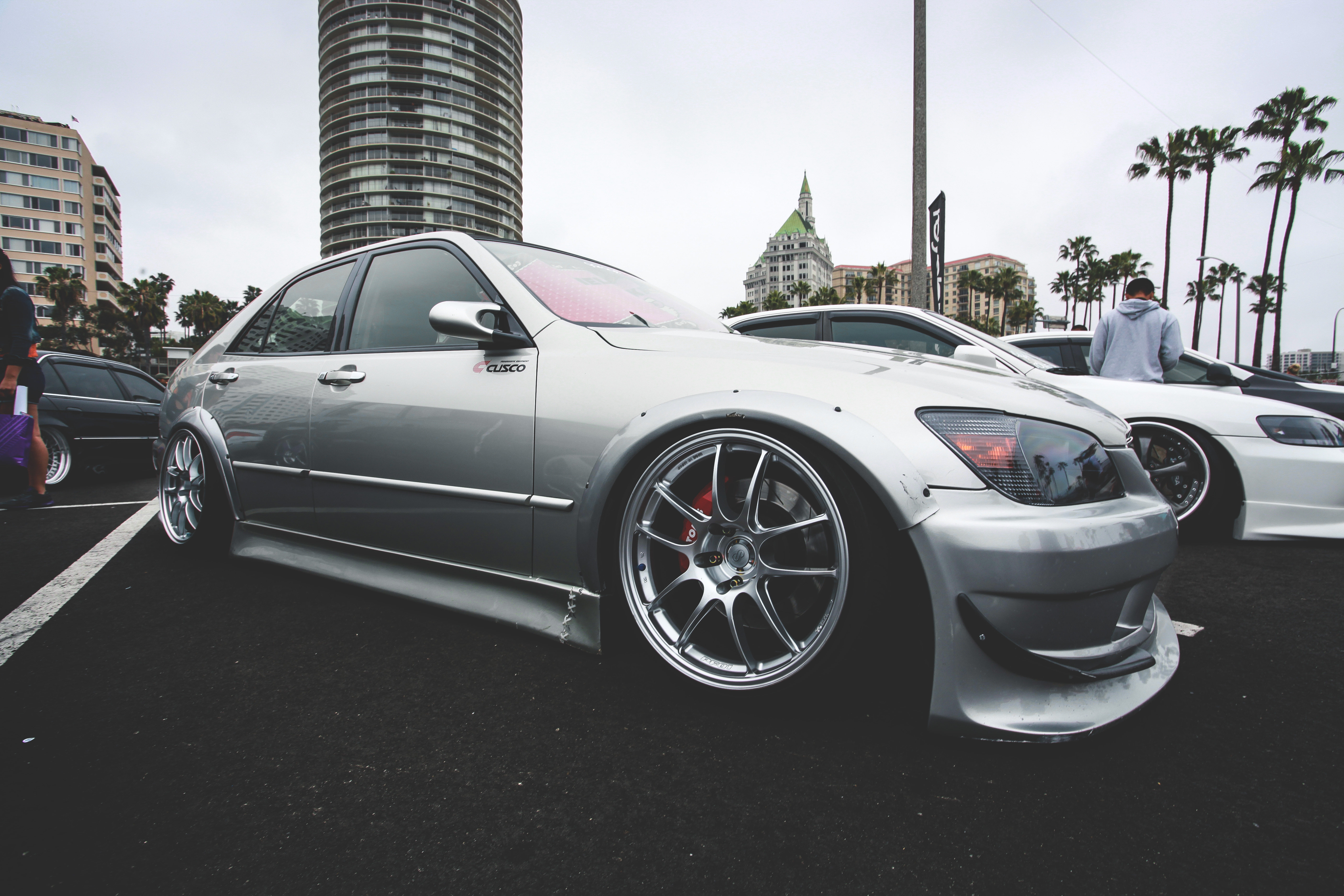 Silver Lexus IS with custom wheels HD Wallpaper