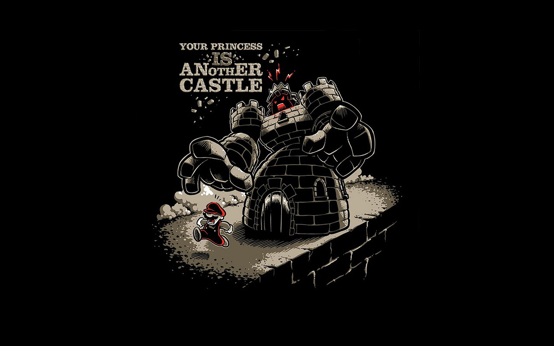 Mario from Super Mario Bros. Castle HD Wallpaper