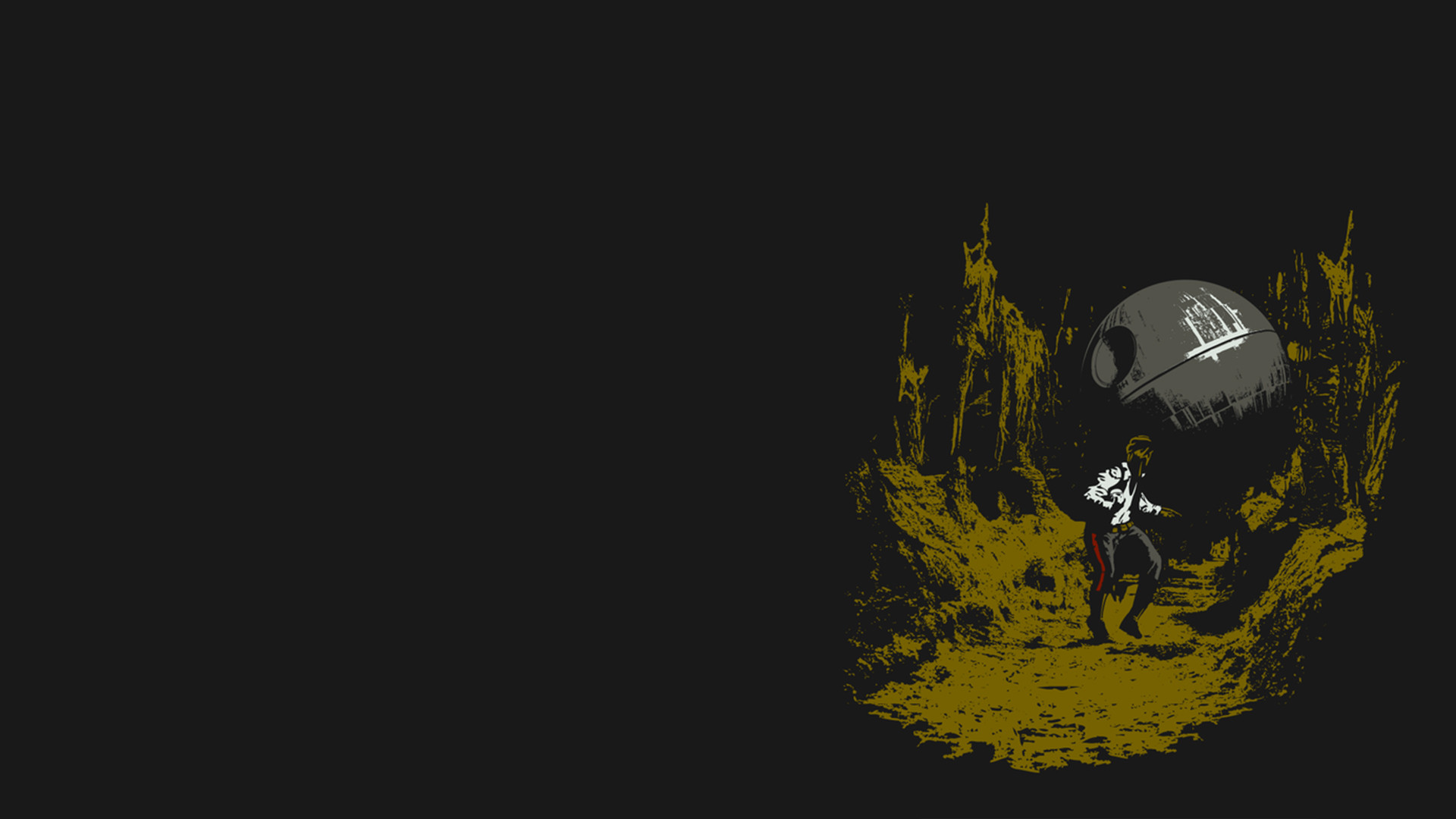 Han Solo and the Death Star from Star Wars HD Wallpaper
