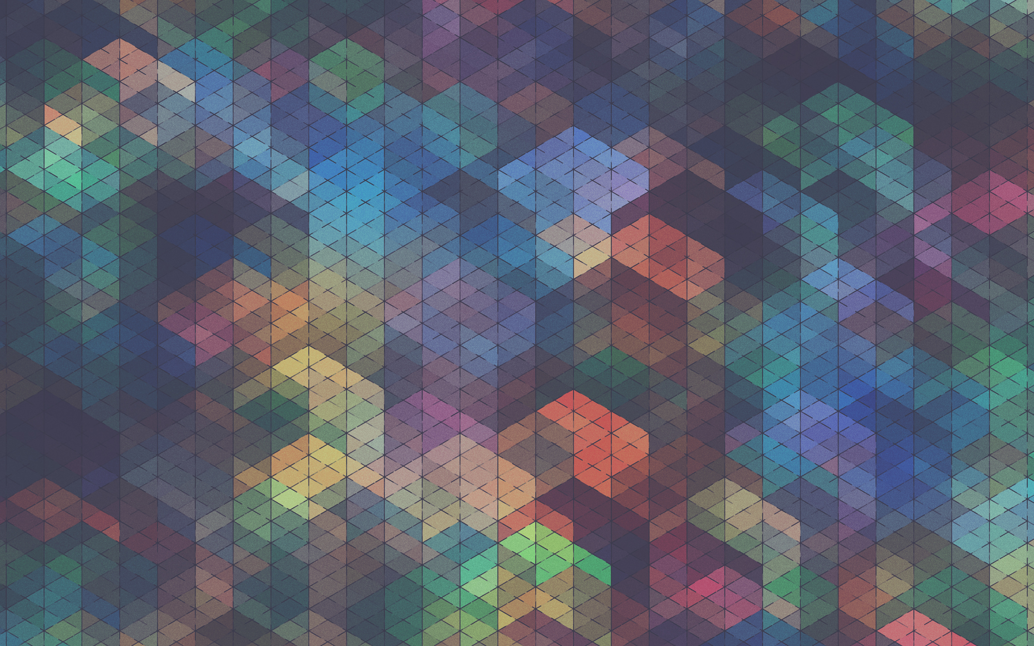 Abstract Geometric Pattern with Colorful Diamonds HD Wallpaper