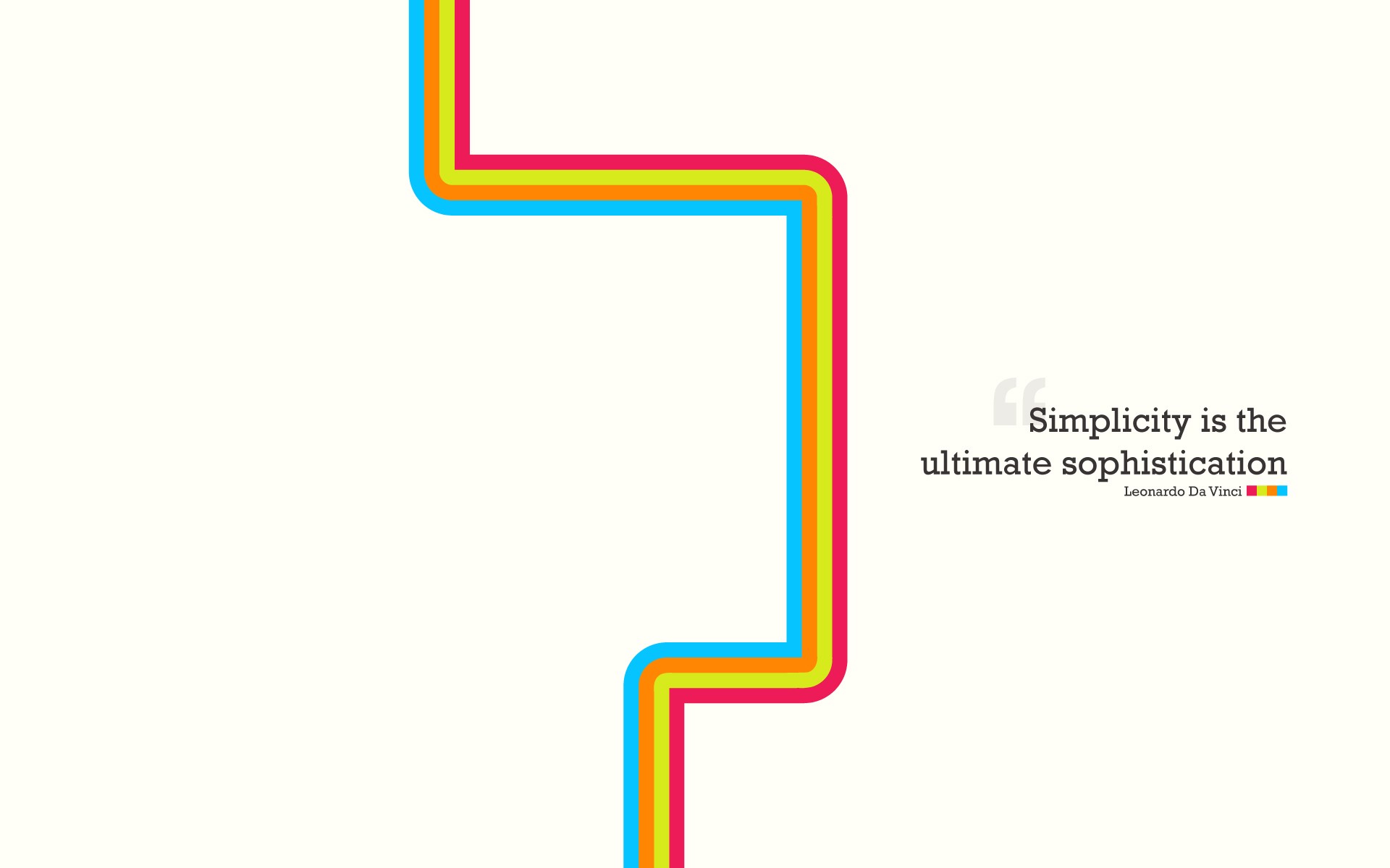 Simplicity is the ultimate sophistication quote HD Wallpaper