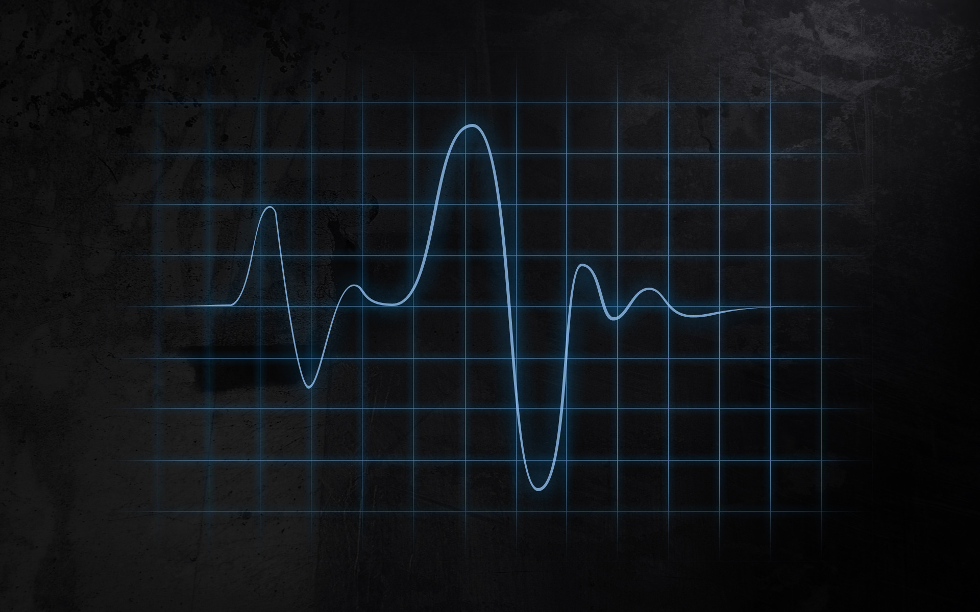 Abstract blue waveform on a grid HD Wallpaper
