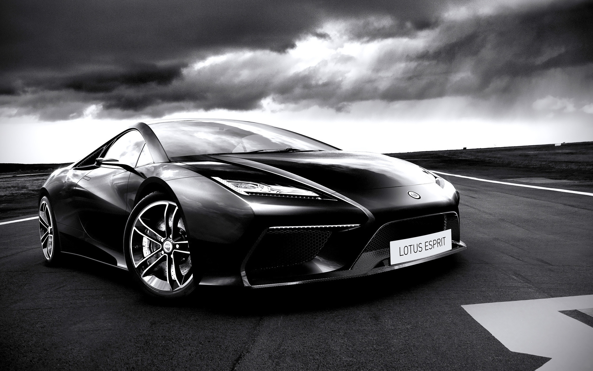 Lotus Esprit sports car on a track HD Wallpaper