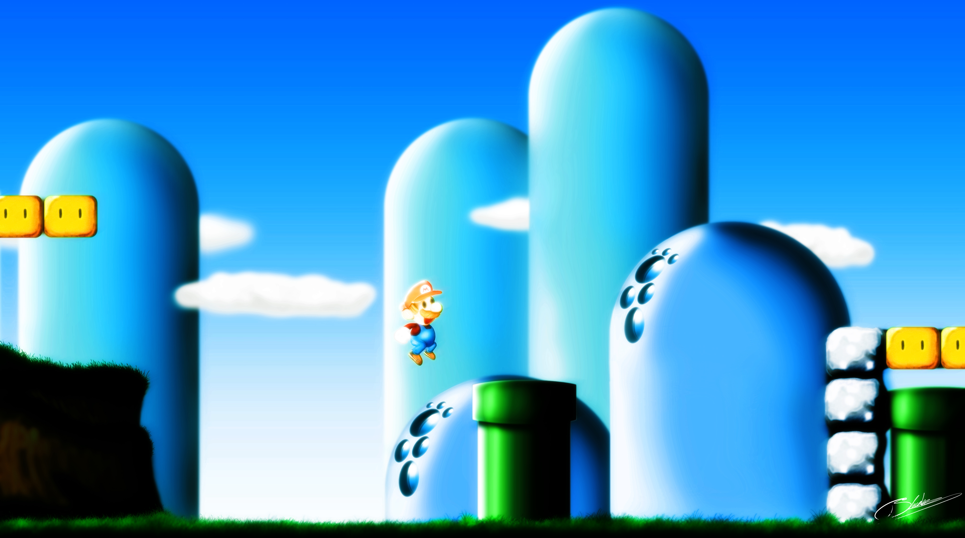 Mario from Super Mario Bros. HD Wallpaper