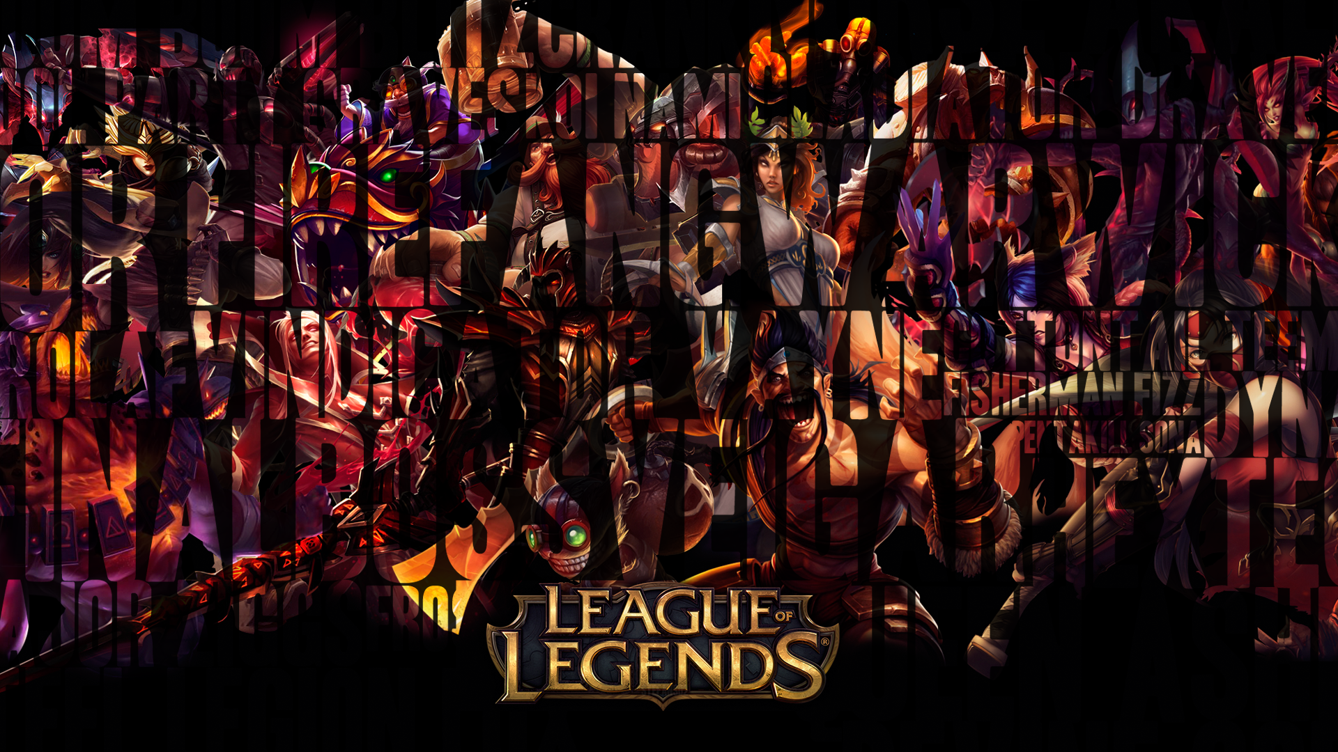 League of Legends characters collage HD Wallpaper