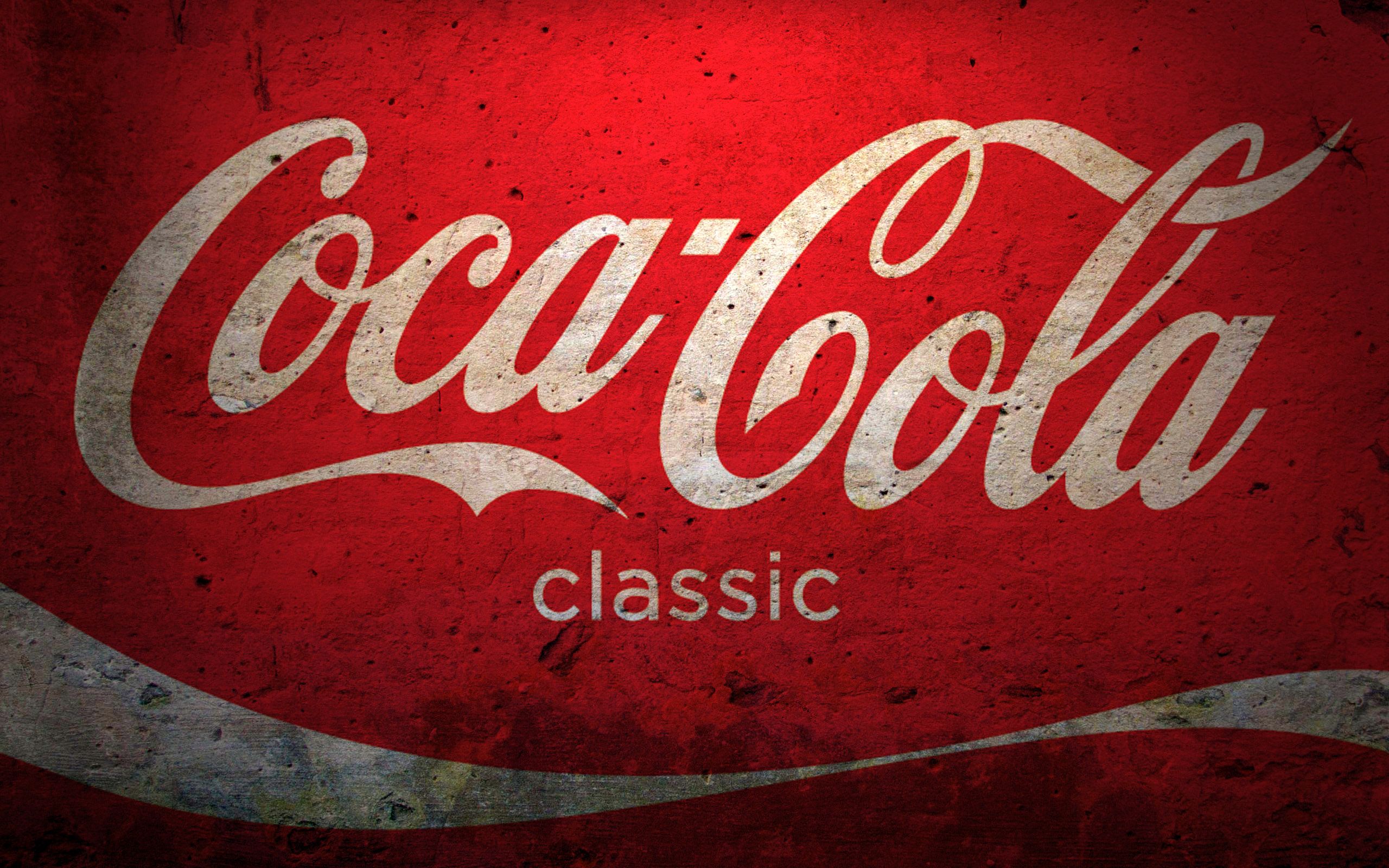 Coca-Cola Classic logo on red background HD Wallpaper