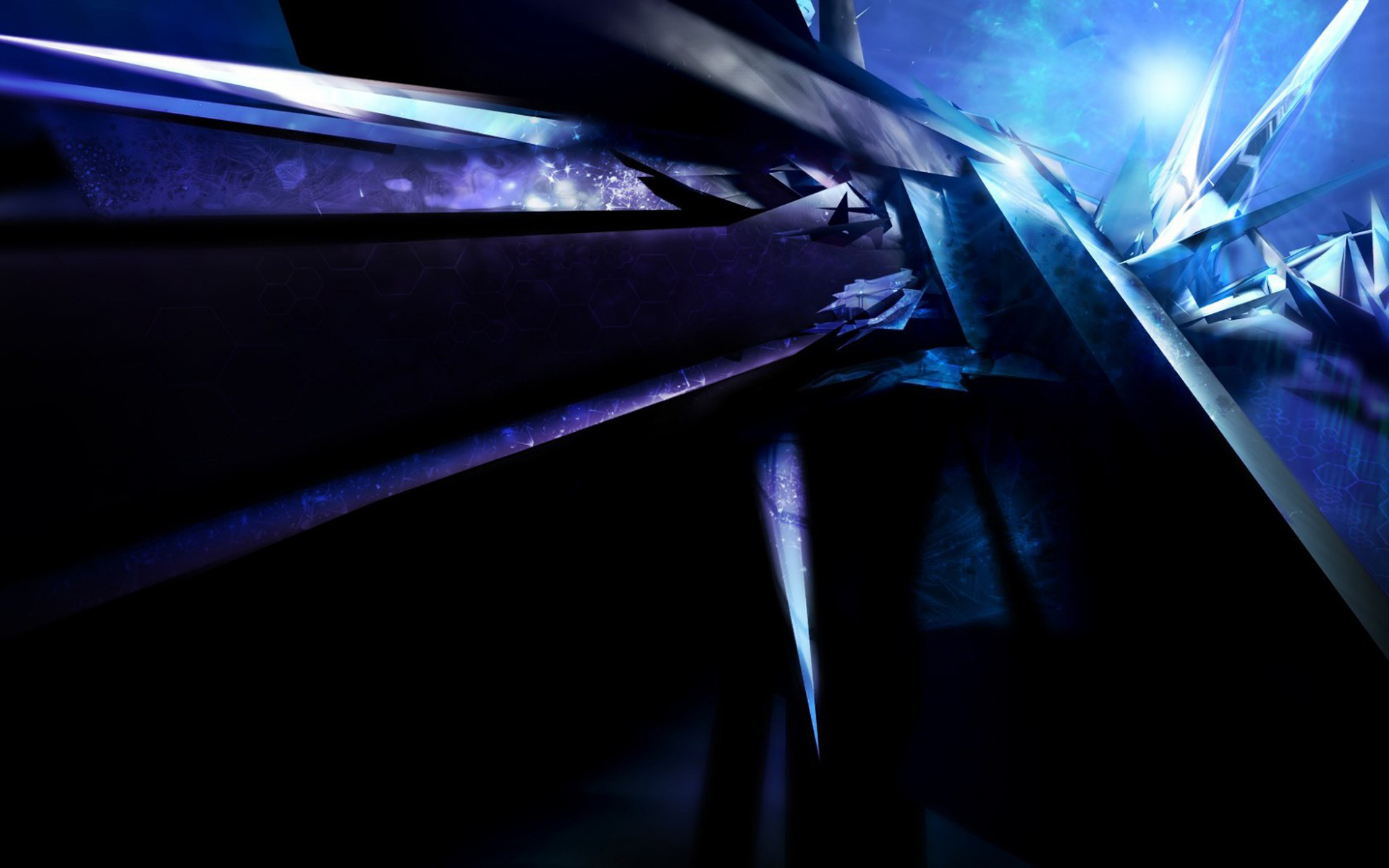 Abstract Blue and Purple Geometric Shapes HD Wallpaper