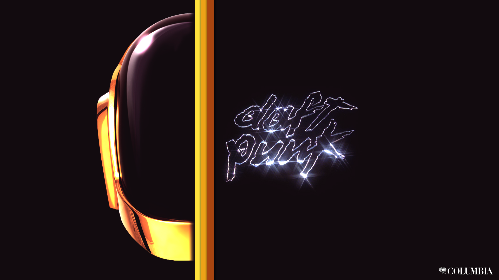 Daft Punk helmet and logo HD Wallpaper