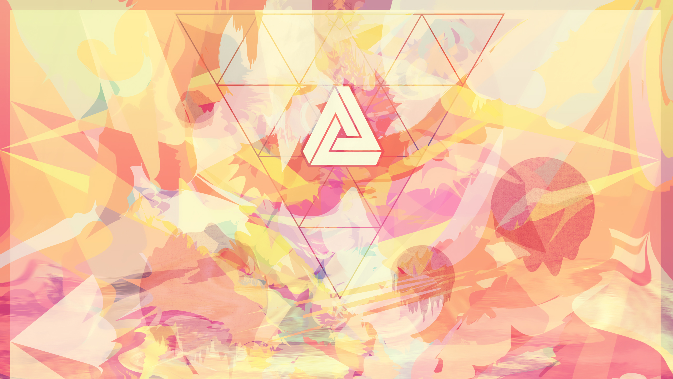 Abstract Geometric Art with Impossible Triangle HD Wallpaper