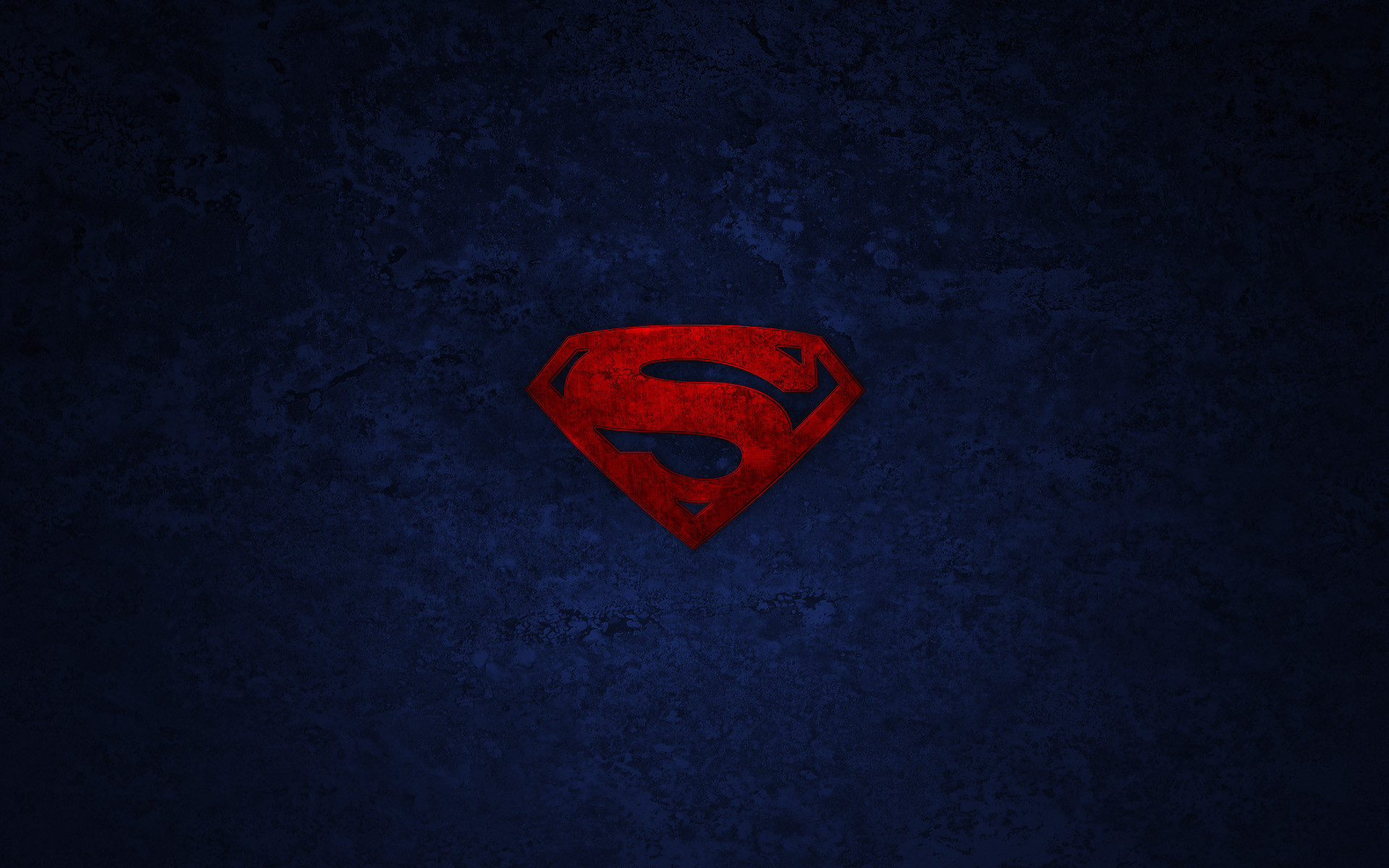 Superman logo on a dark blue background HD Wallpaper