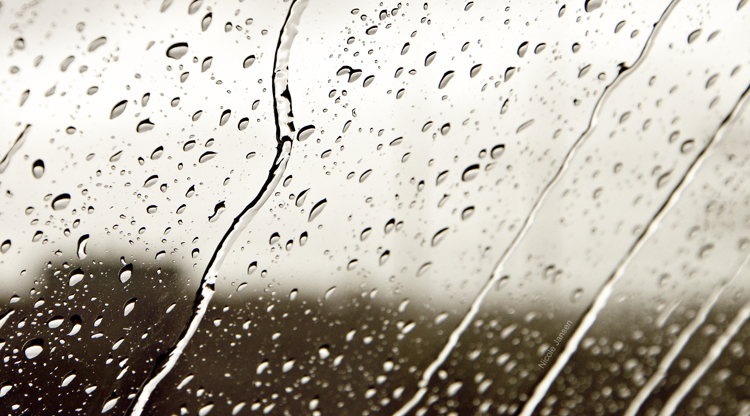 Water Drops on Glass HD Wallpaper