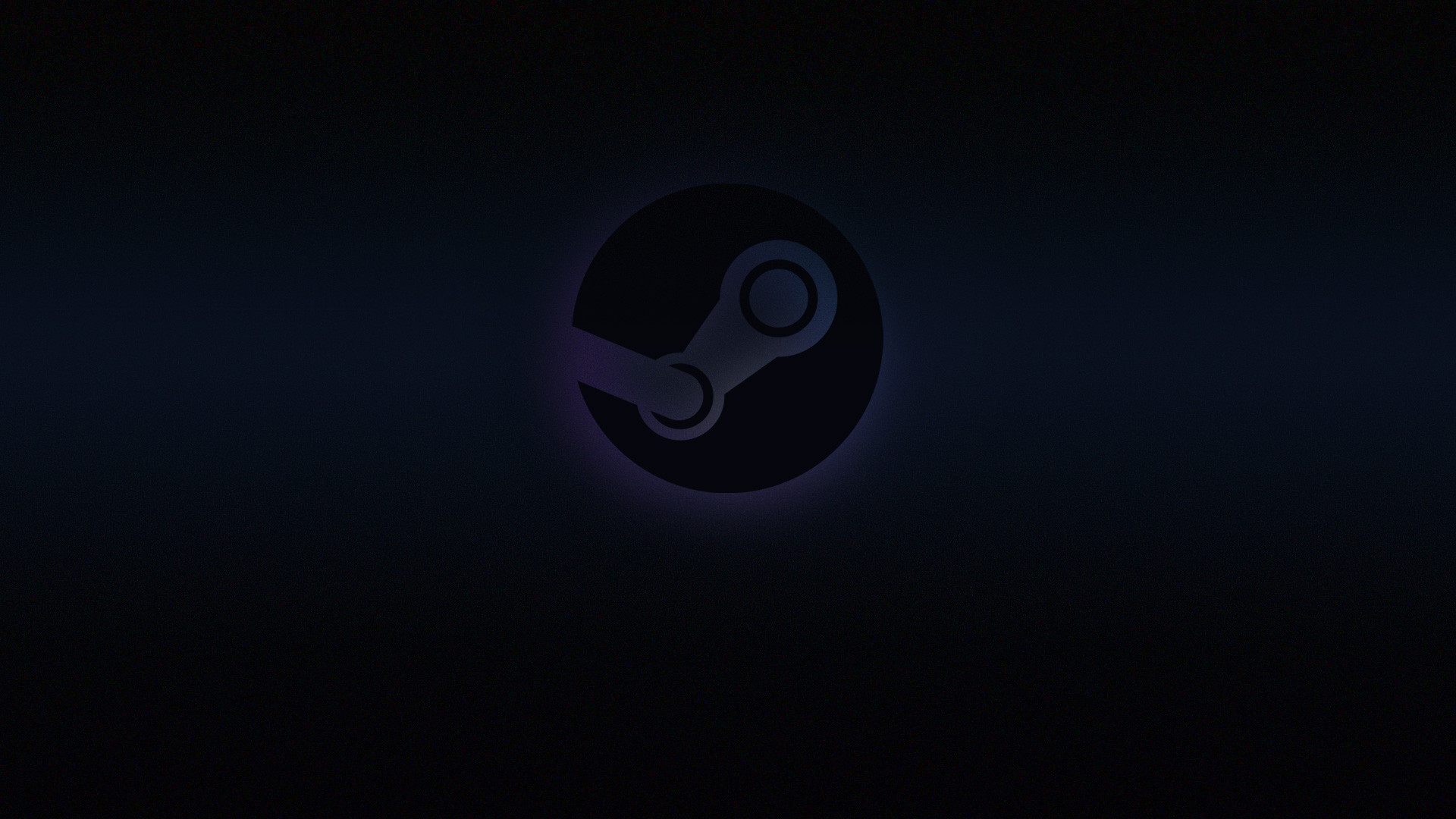 Steam logo on a dark background HD Wallpaper