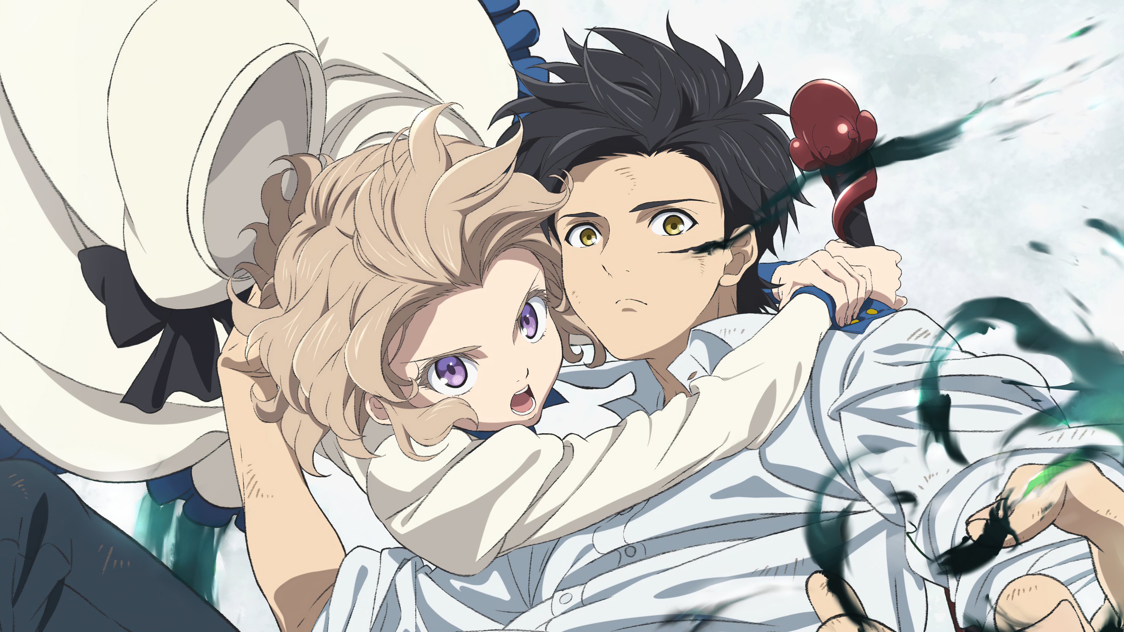 Kotoko Iwanaga and Kuro Sakuragawa from Kyokou Suiri 4K HD Wallpaper
