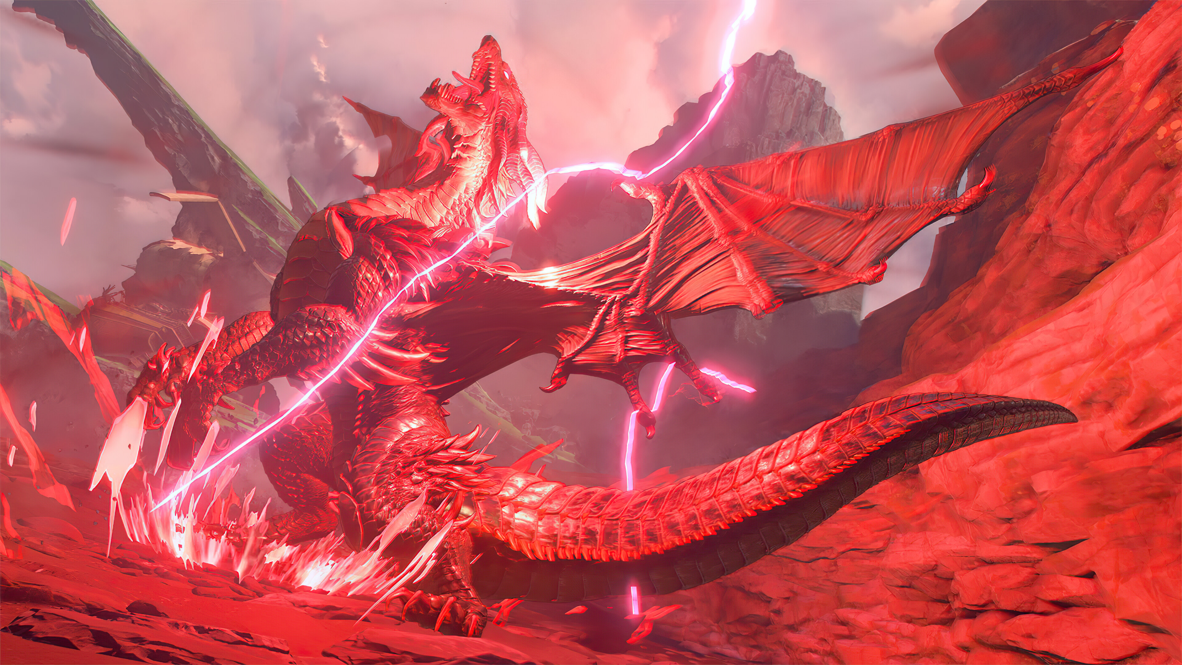 Red Dragon from Granblue Fantasy Relink in 4K HD Wallpaper