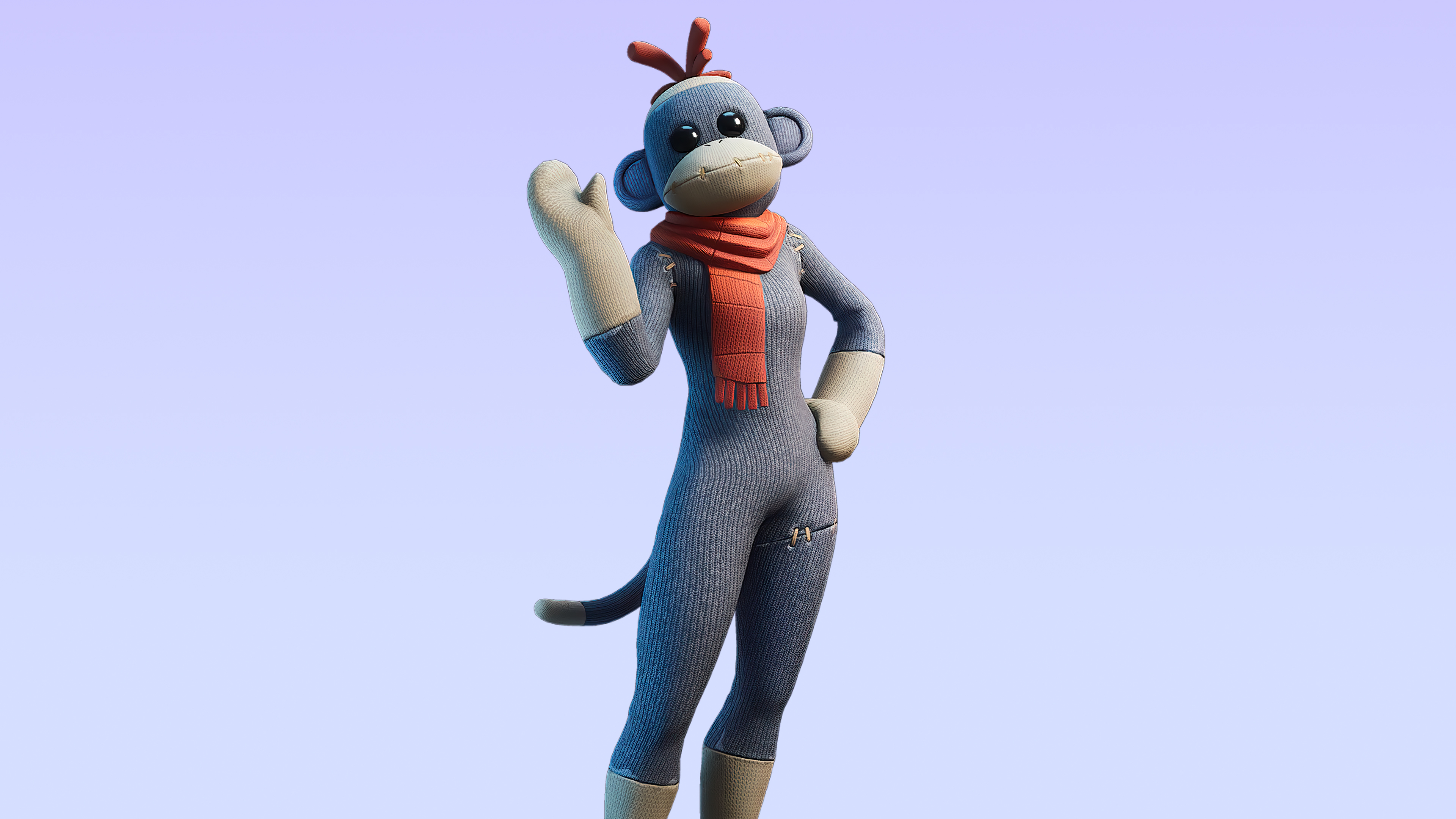Sock Monkey Skin from Fortnite 4K HD Wallpaper
