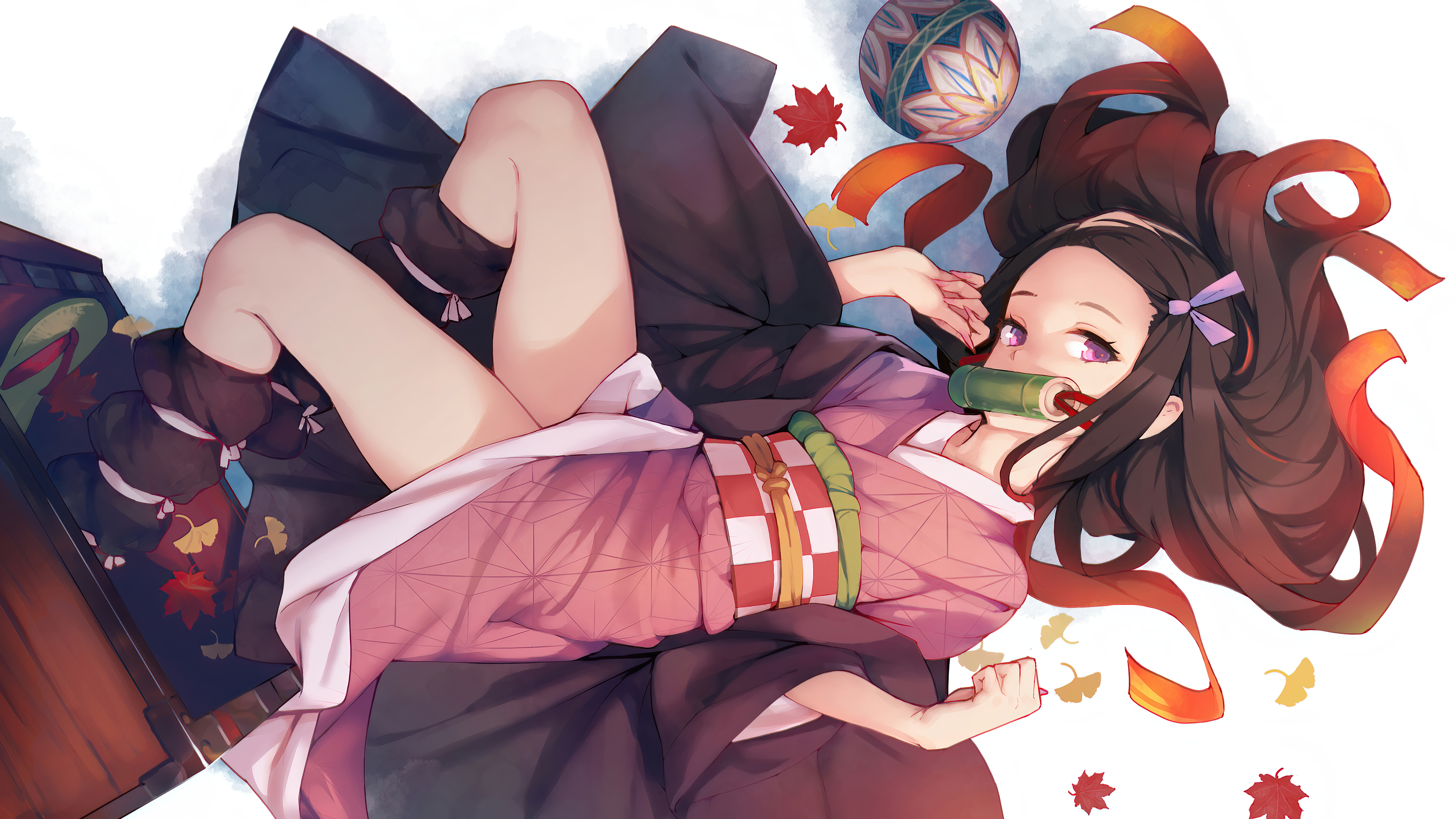 Nezuko, Kamado, Kimetsu no Yaiba, 4K HD Wallpaper