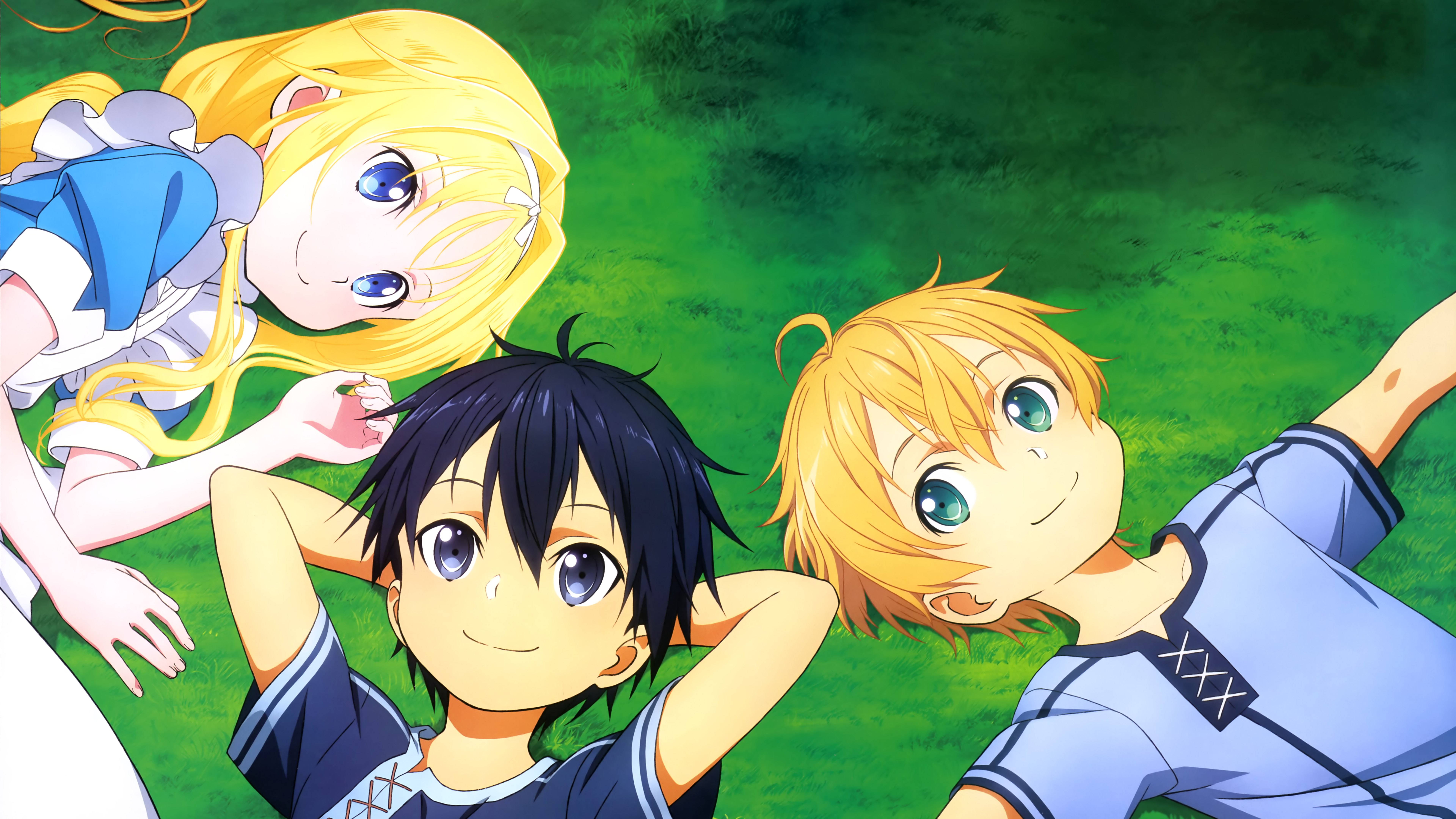 Alice, Eugeo, and Kirito from Sword Art Online HD Wallpaper