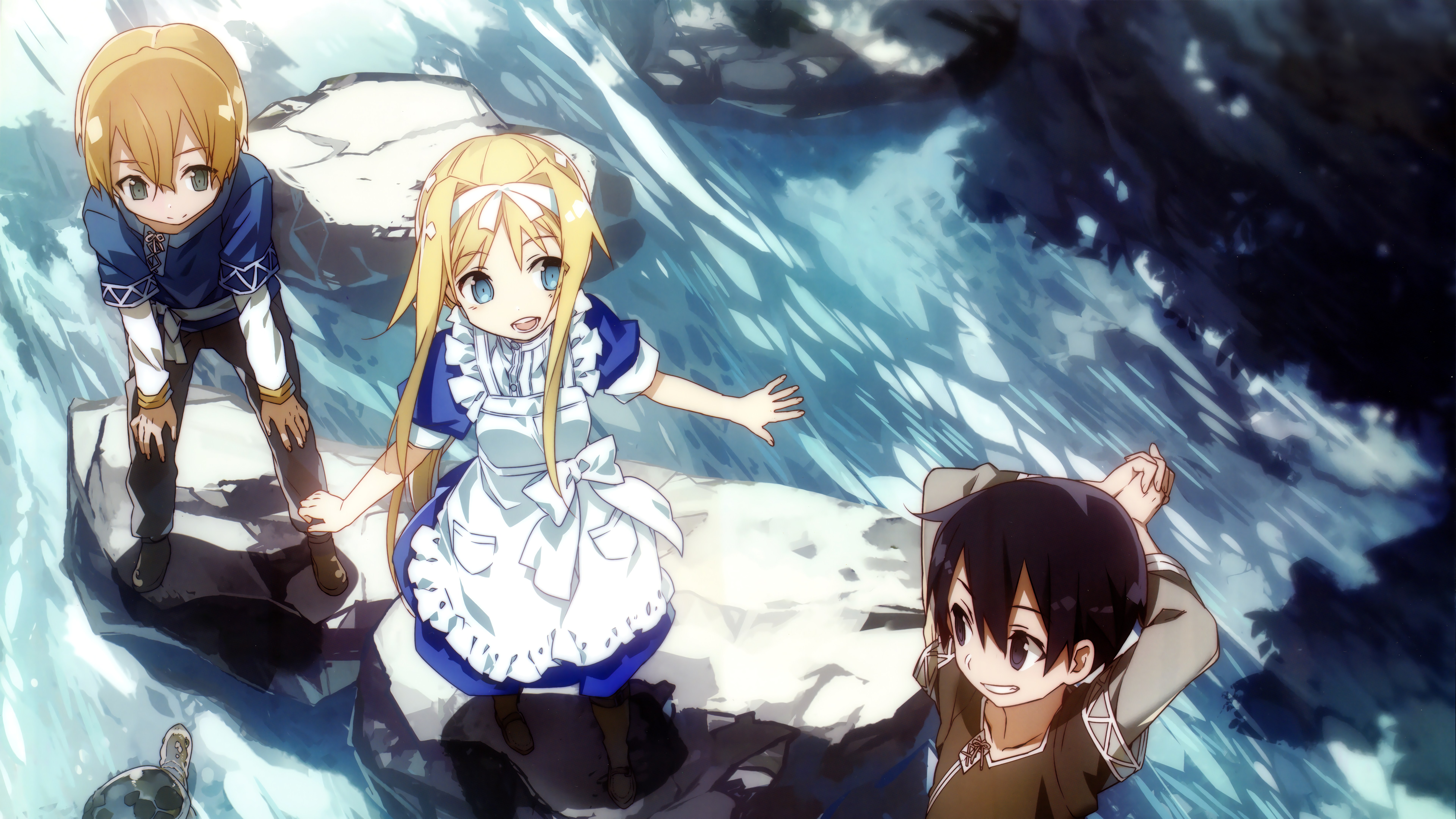Alice, Eugeo, and Kirito from Sword Art Online HD Wallpaper