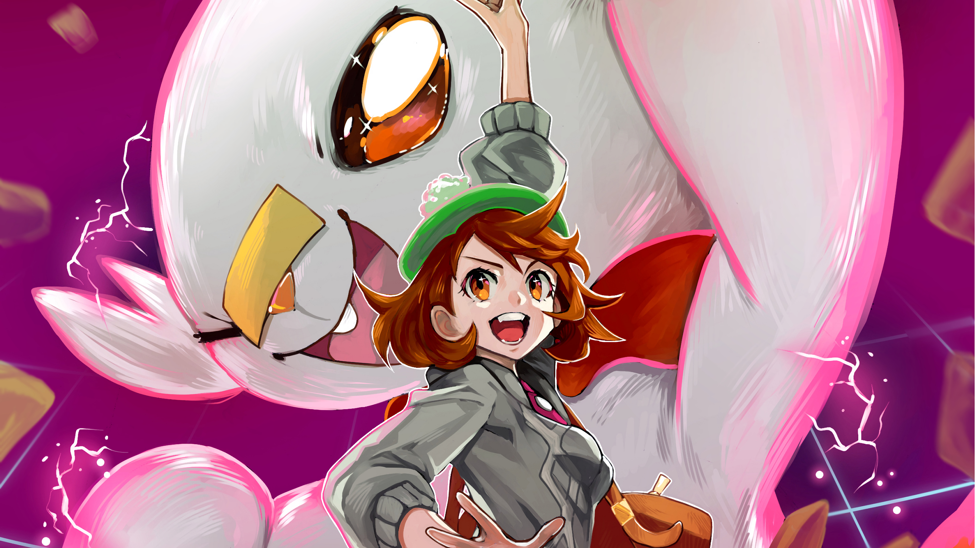 Gloria and Eldegoss from Pokemon Sword and Shield 4K HD Wallpaper