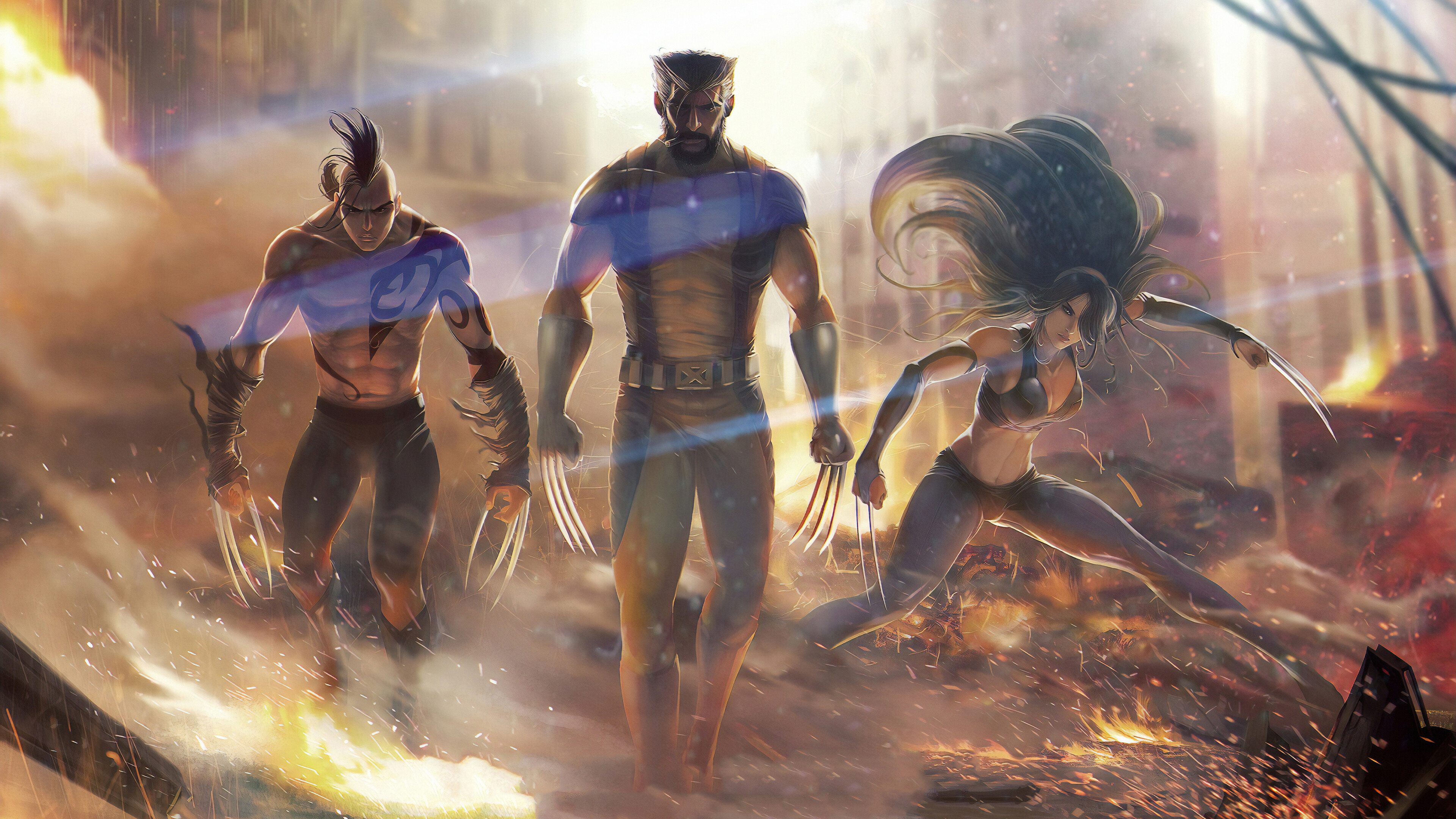 Wolverine, Daken, and X-23 in 4K HD Wallpaper