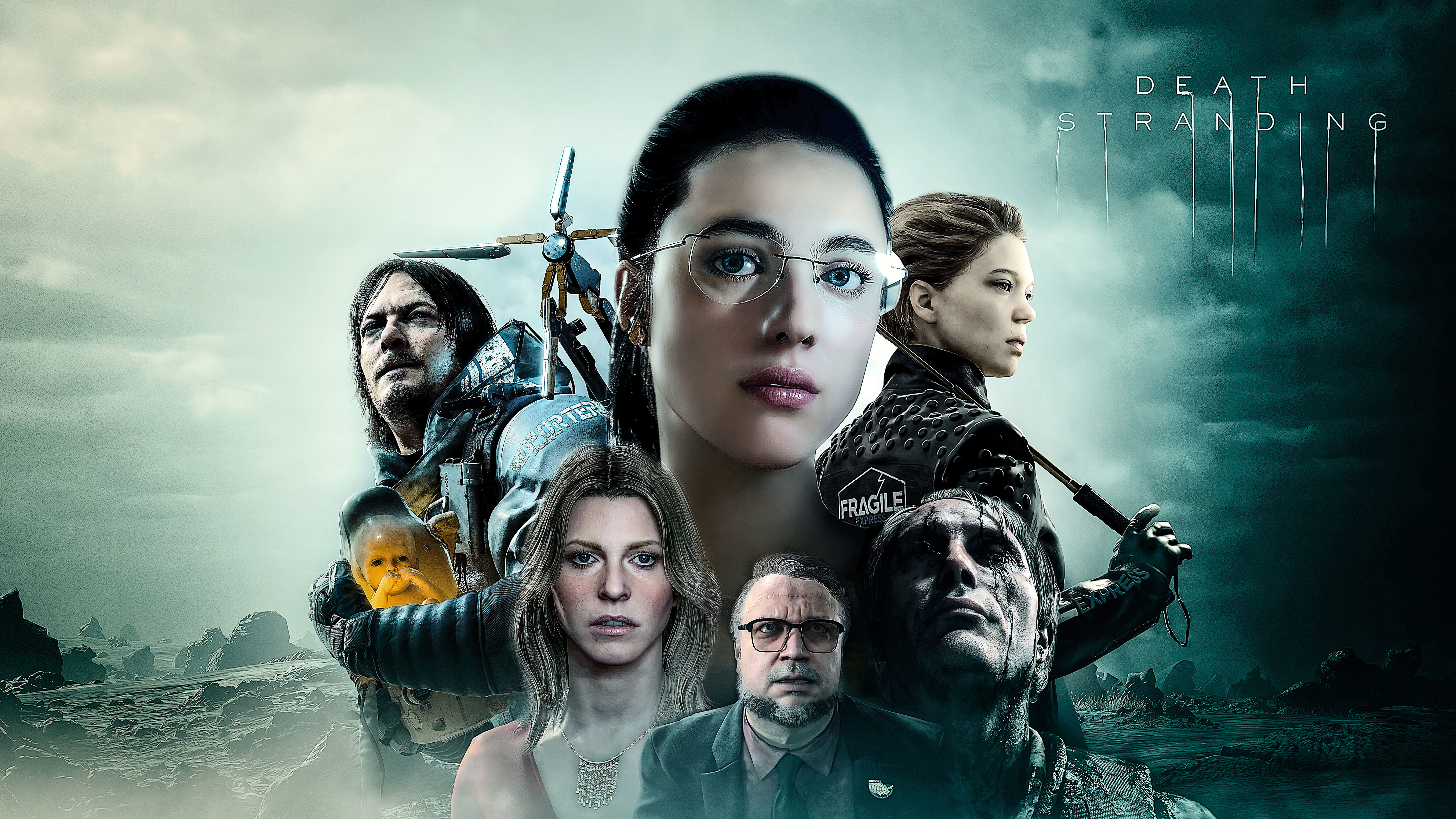 Death Stranding characters poster HD Wallpaper
