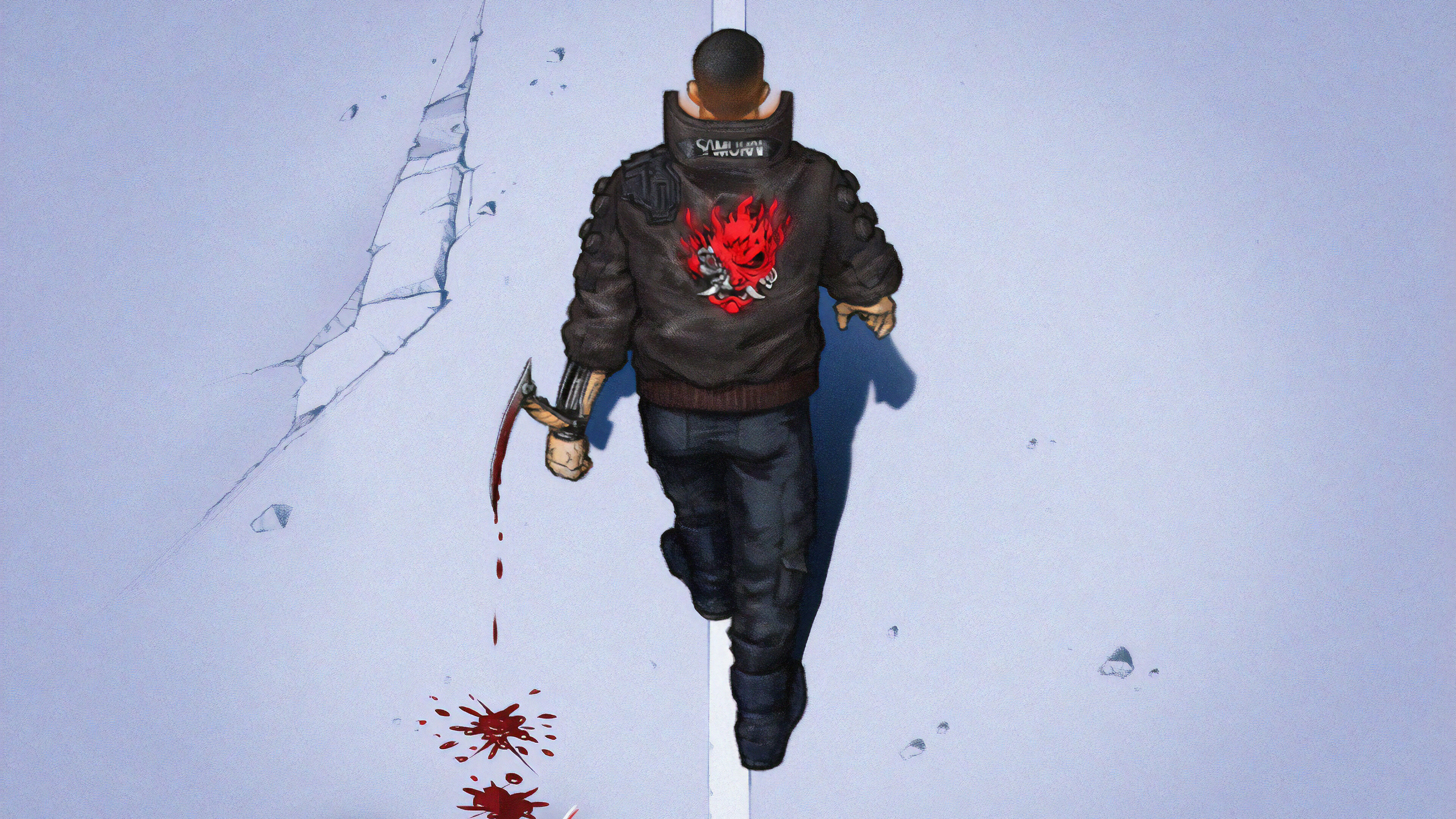 V from Cyberpunk 2077 with Samurai jacket HD Wallpaper