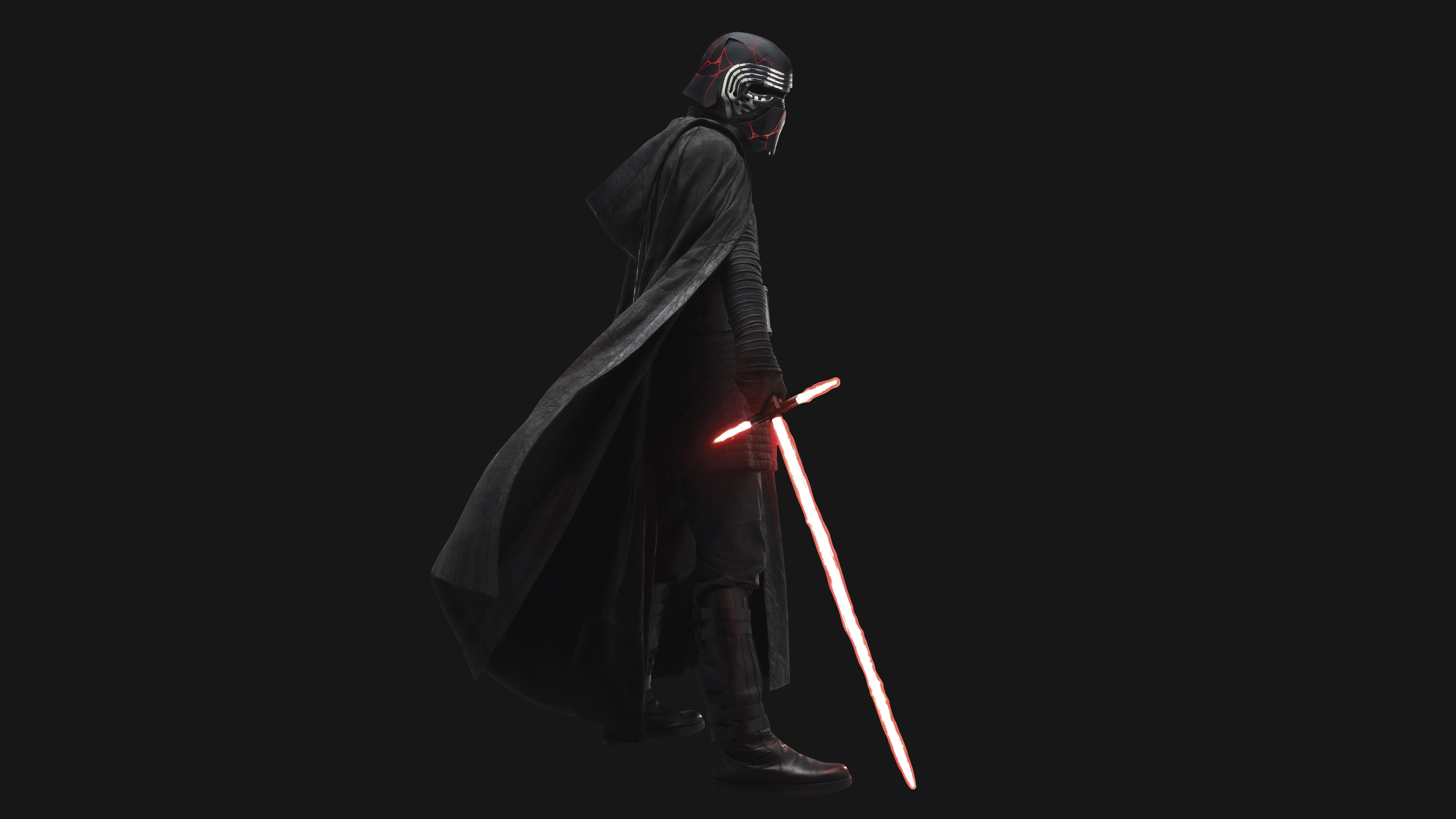 Kylo Ren from Star Wars holding a lightsaber HD Wallpaper