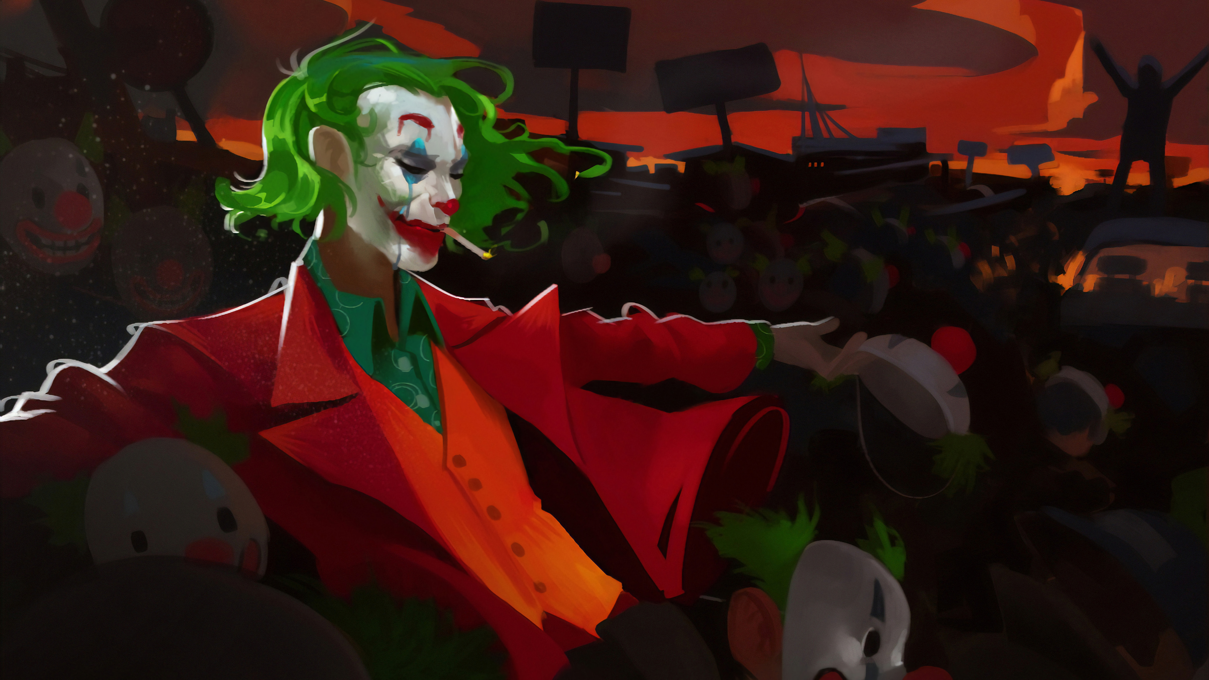 Joker from 2019 smoking 4K HD Wallpaper