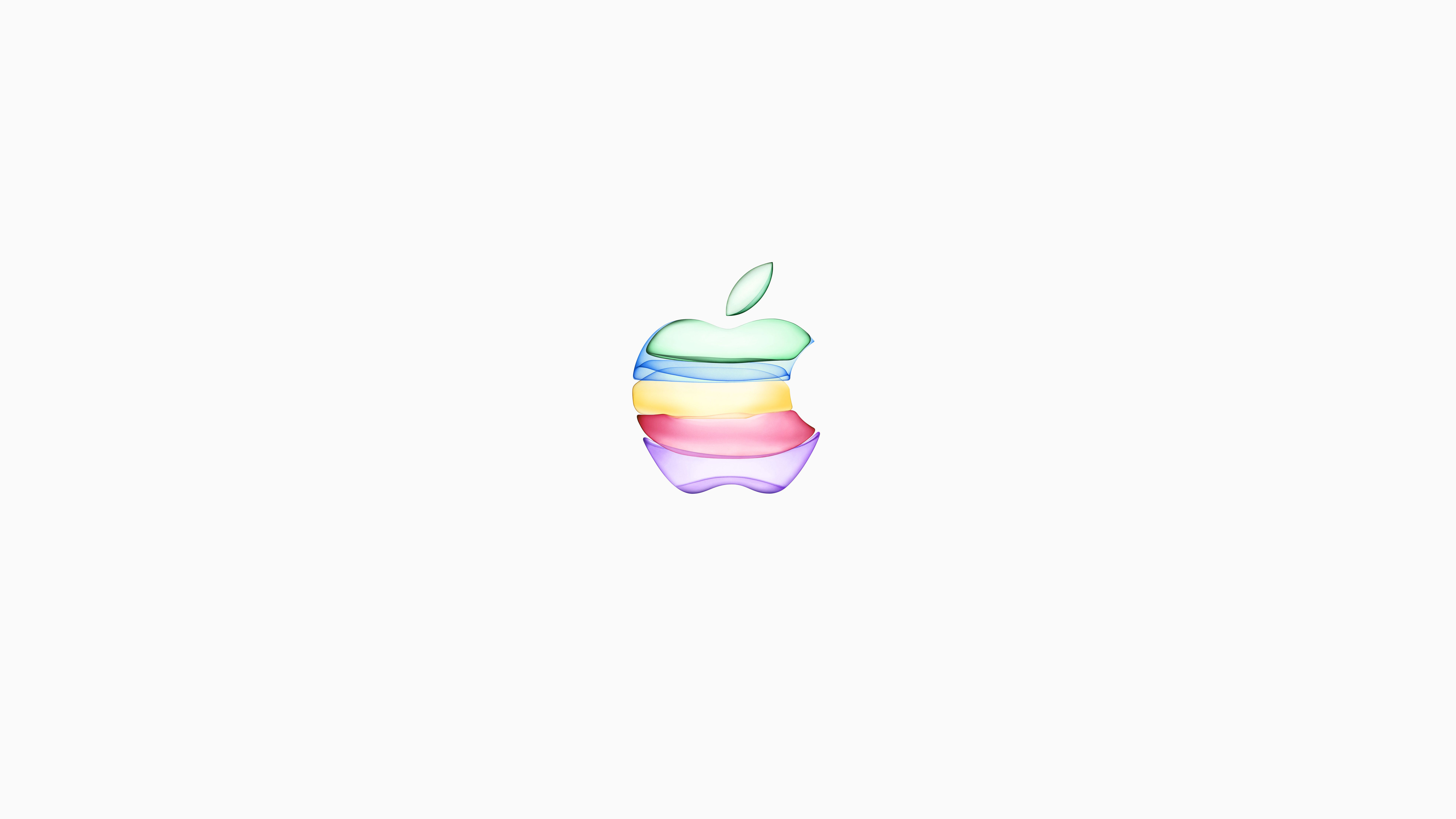 Apple logo with rainbow layers HD Wallpaper