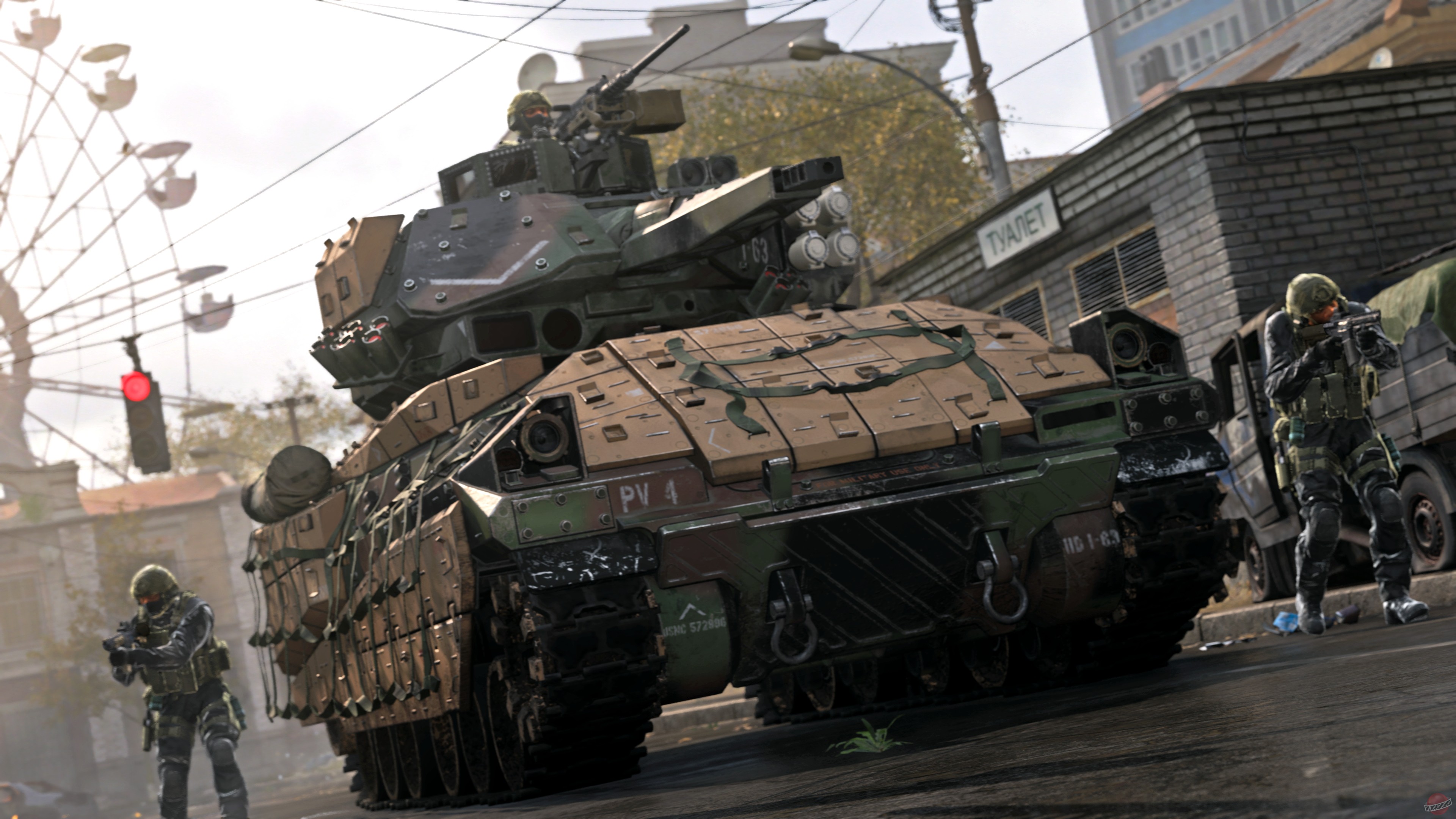 Tank and soldiers in Call of Duty Modern Warfare 4K HD Wallpaper